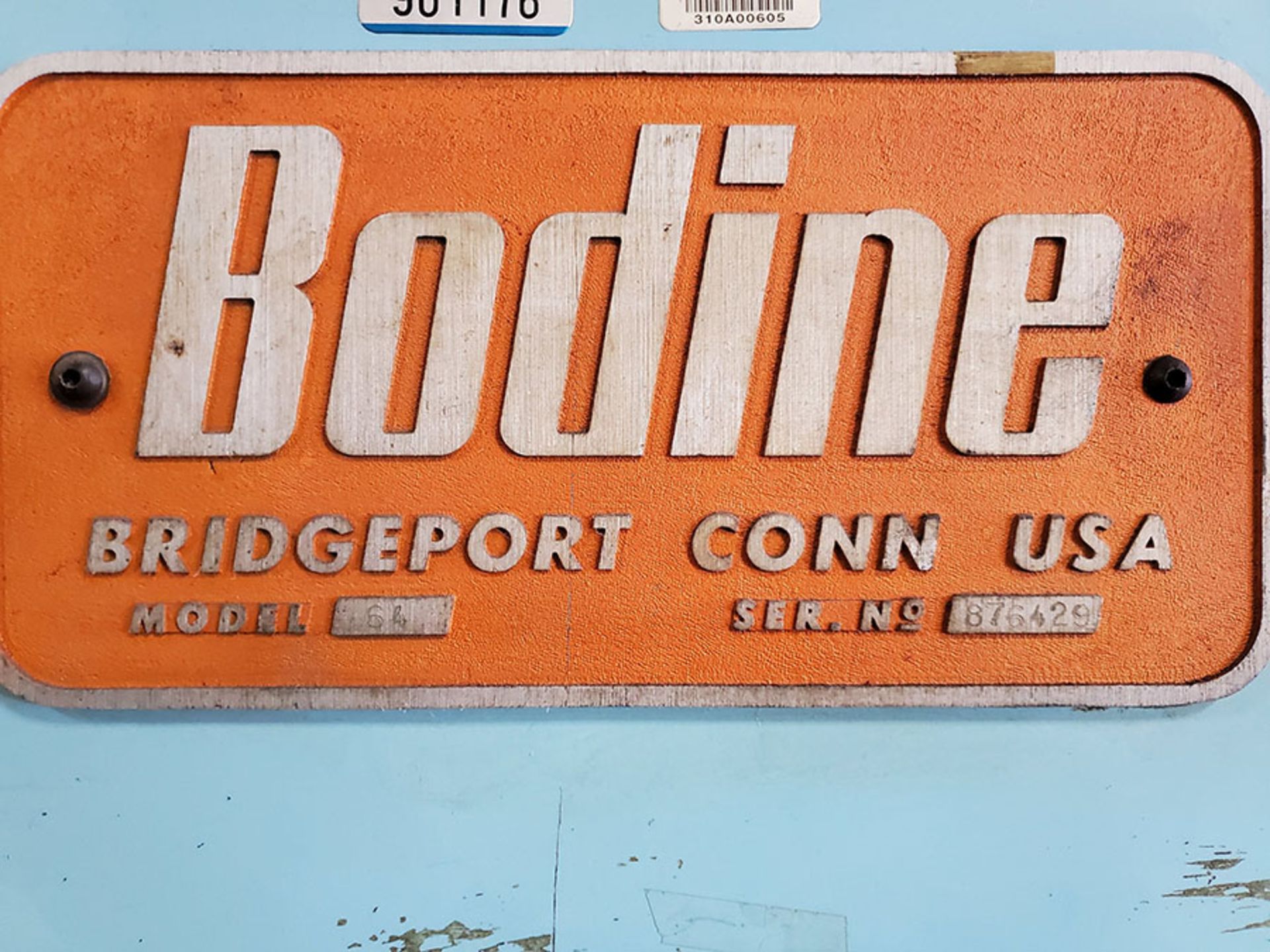 BODINE ASSEMBLY MACHINE; MODEL 64, S/N 876429 - Image 11 of 11