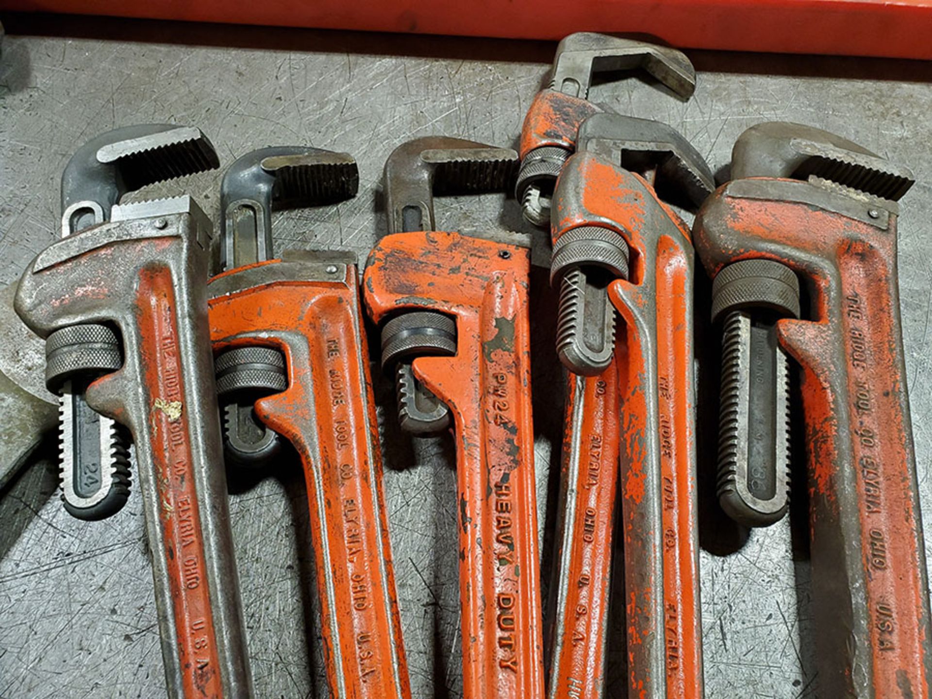 LOT OF (5) RIDGID PIPE WRENCHES - Image 3 of 4