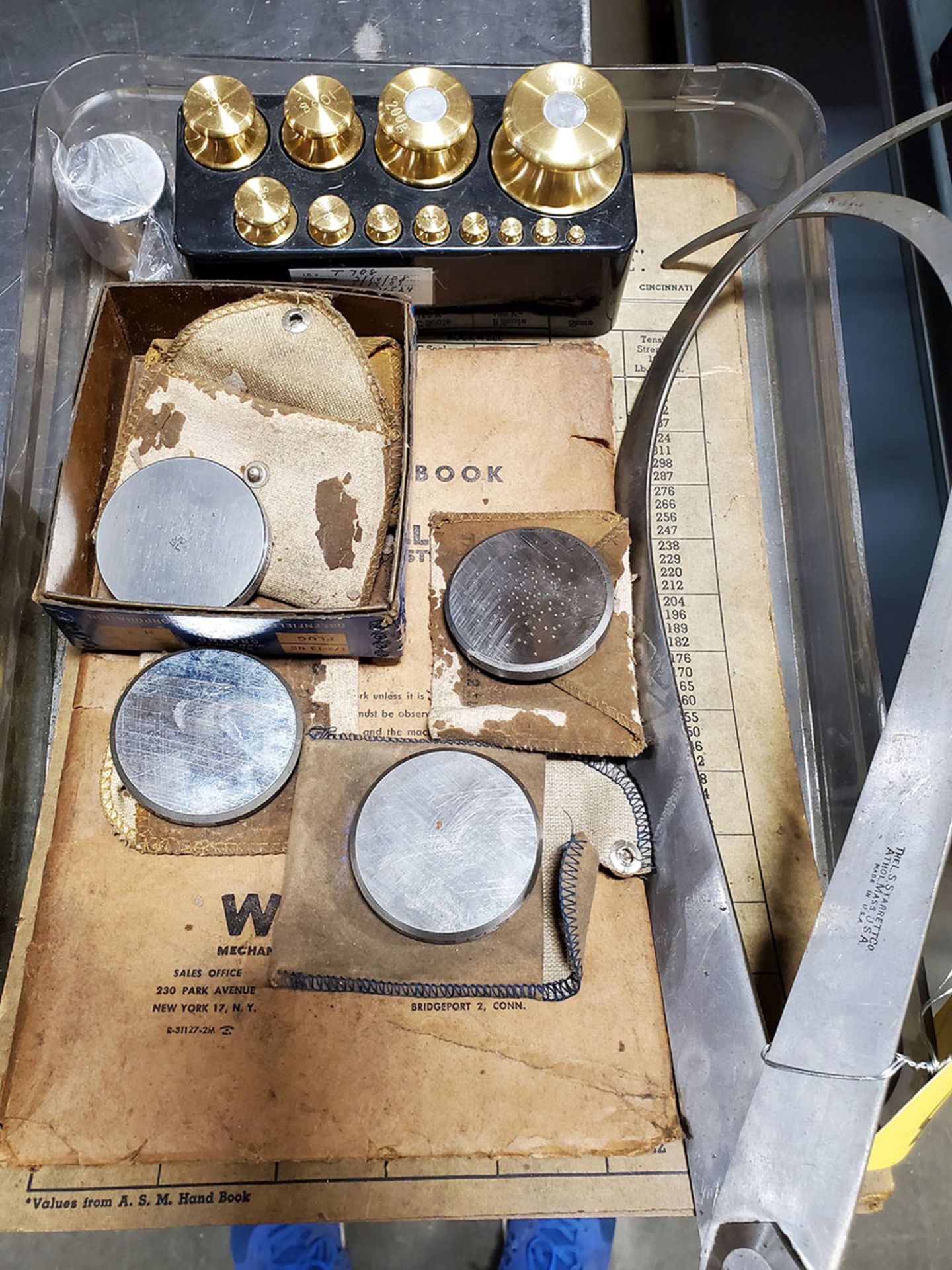 LOT OF ROCKWELL HARDNESS TESTERS & SET OF WEIGHTS