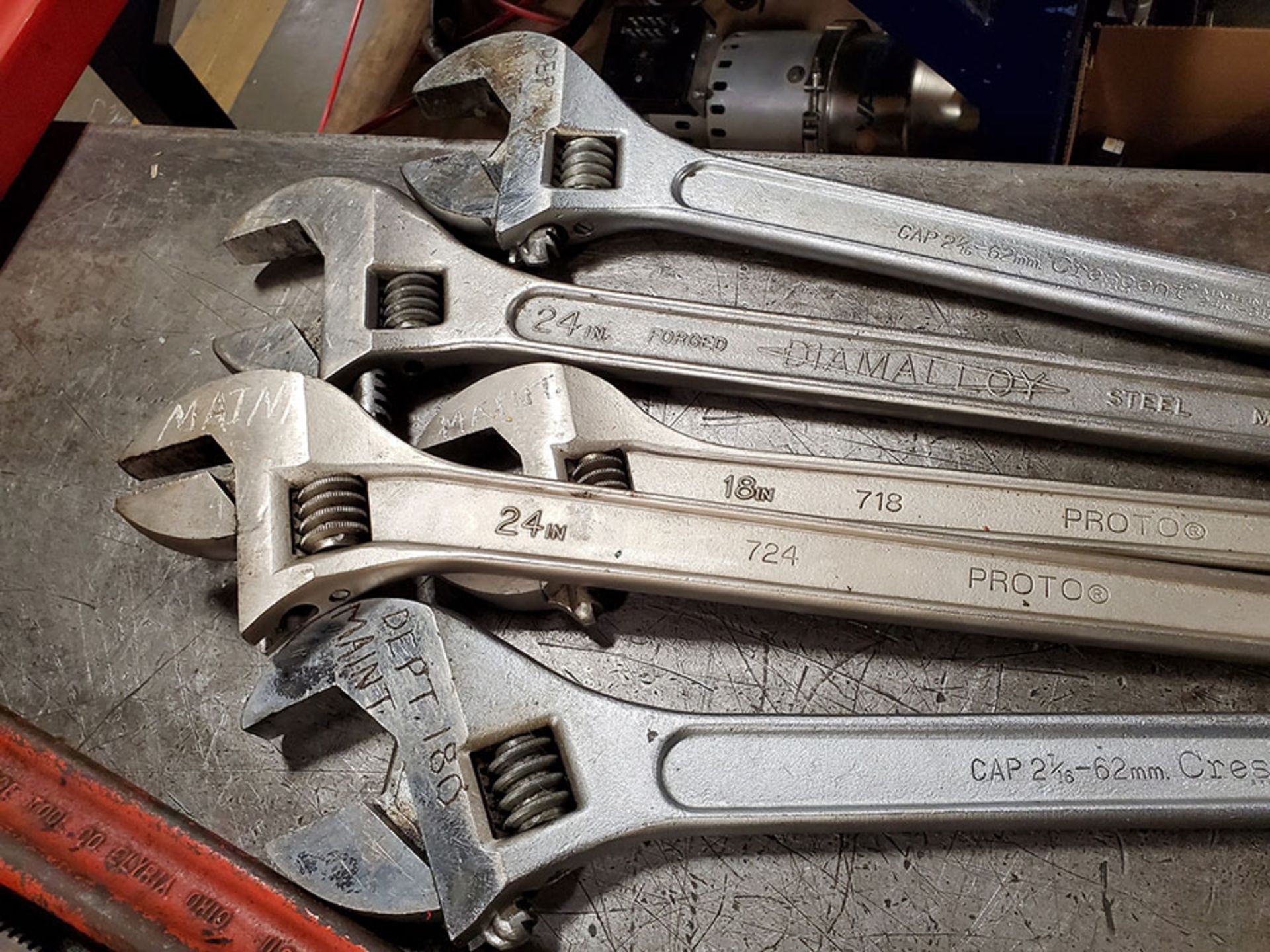 LOT OF (5) ASSORTED CRESCENT WRENCHES - Image 3 of 4