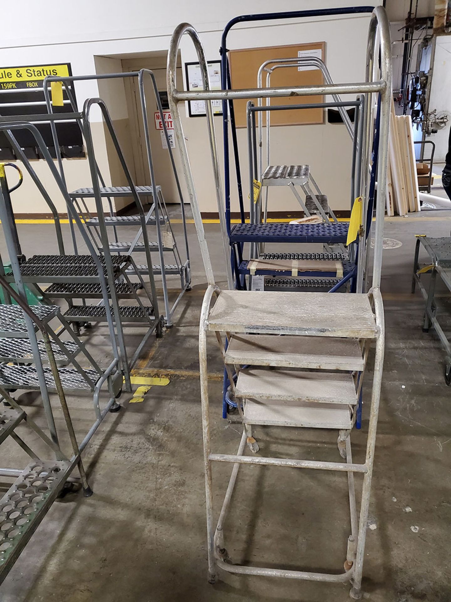 LOT OF (4) ROLLING STEP LADDERS - Image 5 of 6