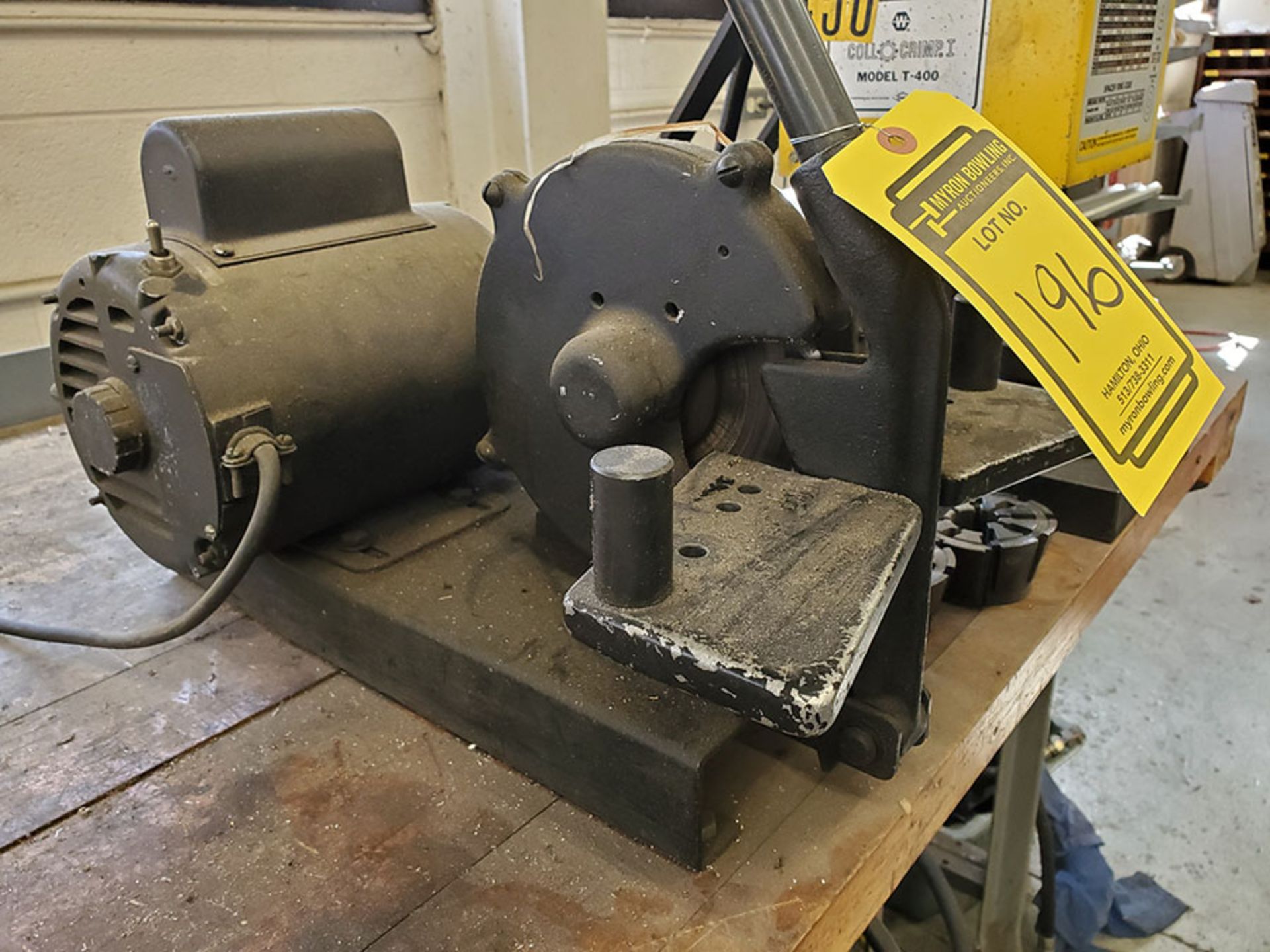 COLLOCRIMP I HYDRAULIC HOSE CRIMPER MODEL T-400 WITH CUT SAW, DIES AND CRIMPERS WITH HOSES, - Image 5 of 8