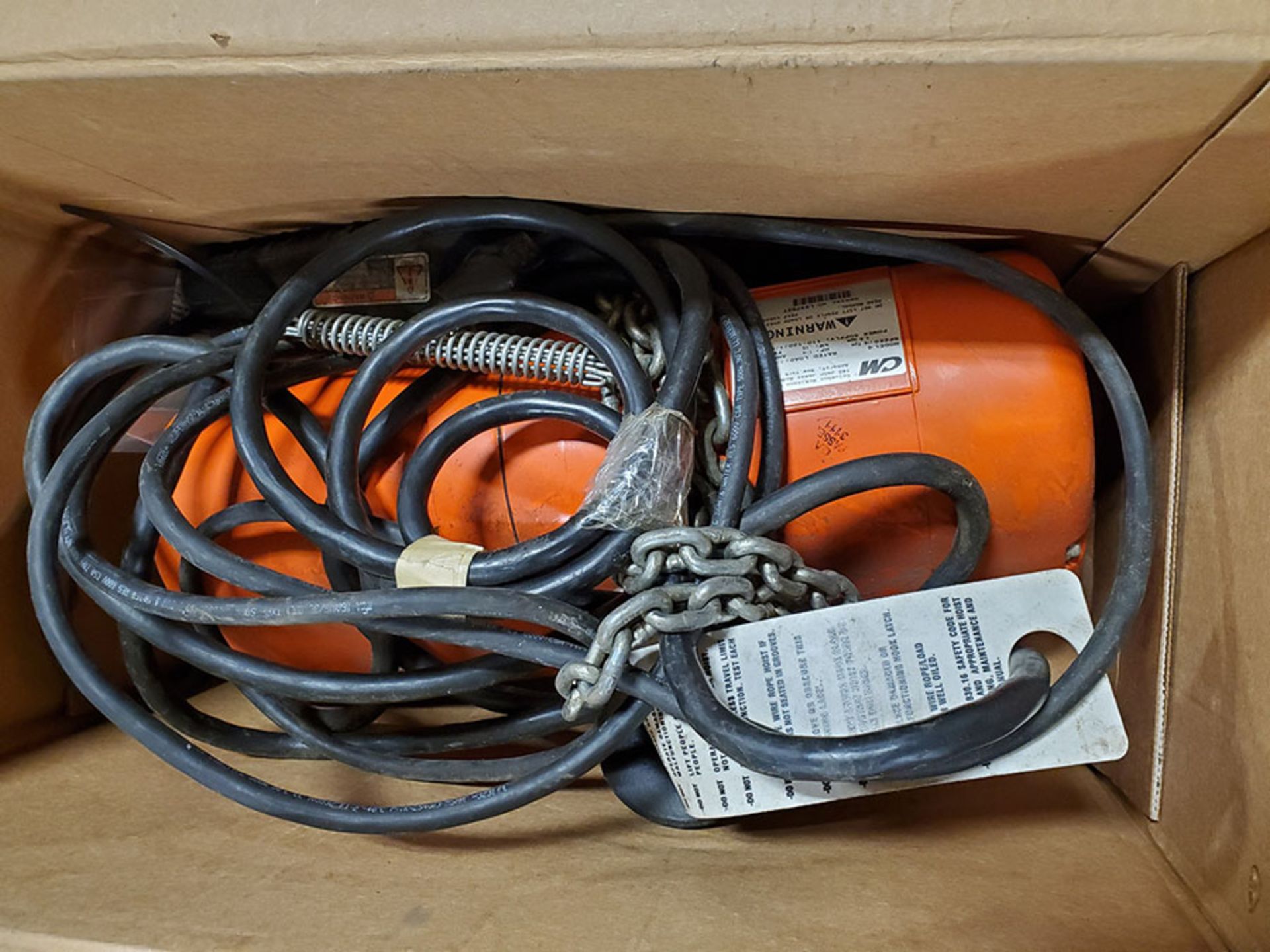 LOT OF (2) CM 2-TON ELECTRIC CHAIN HOISTS - Image 4 of 6