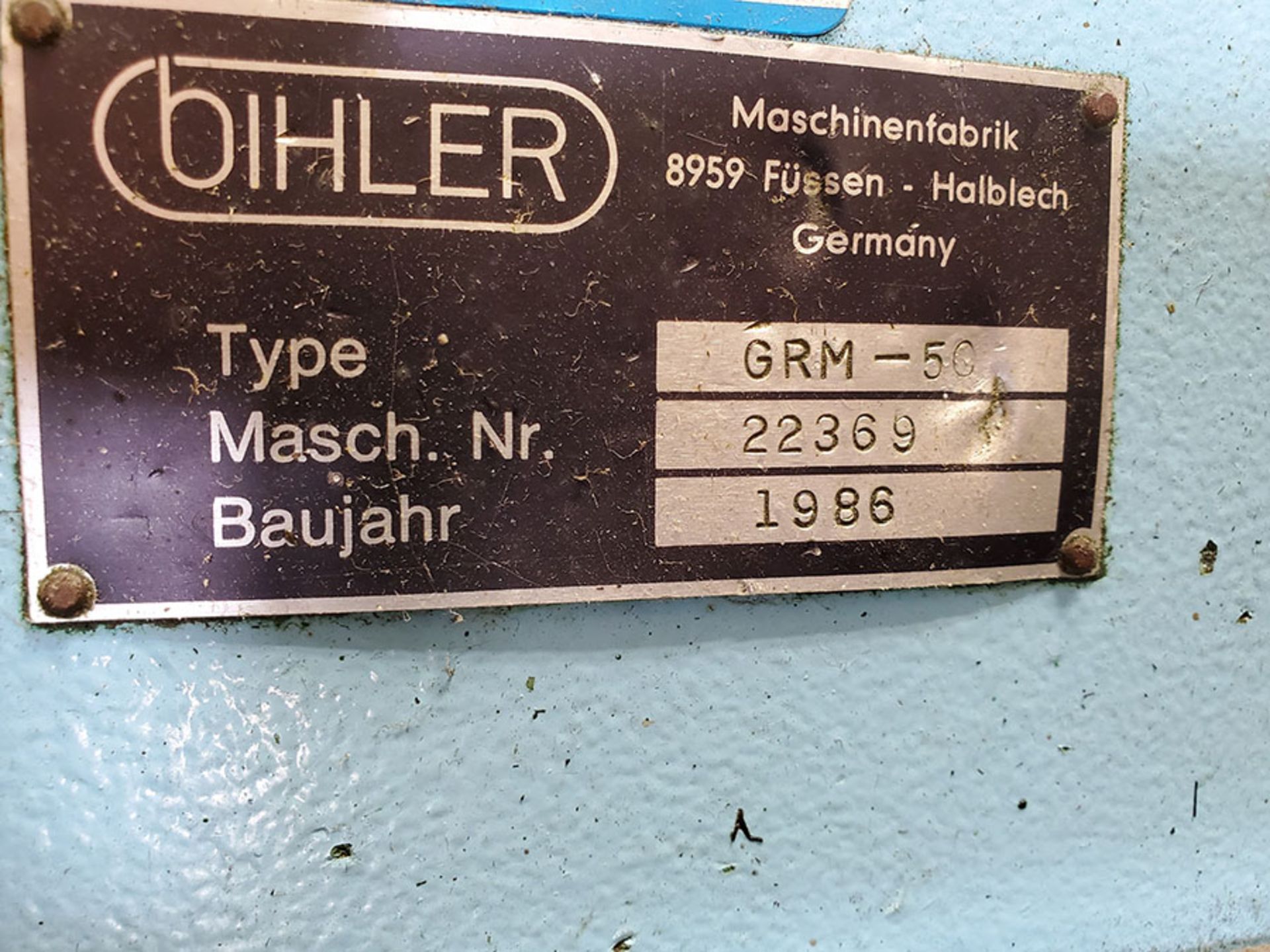 BIHLER GRM50 FORMING MACHINE; S/N 22369 - Image 5 of 13