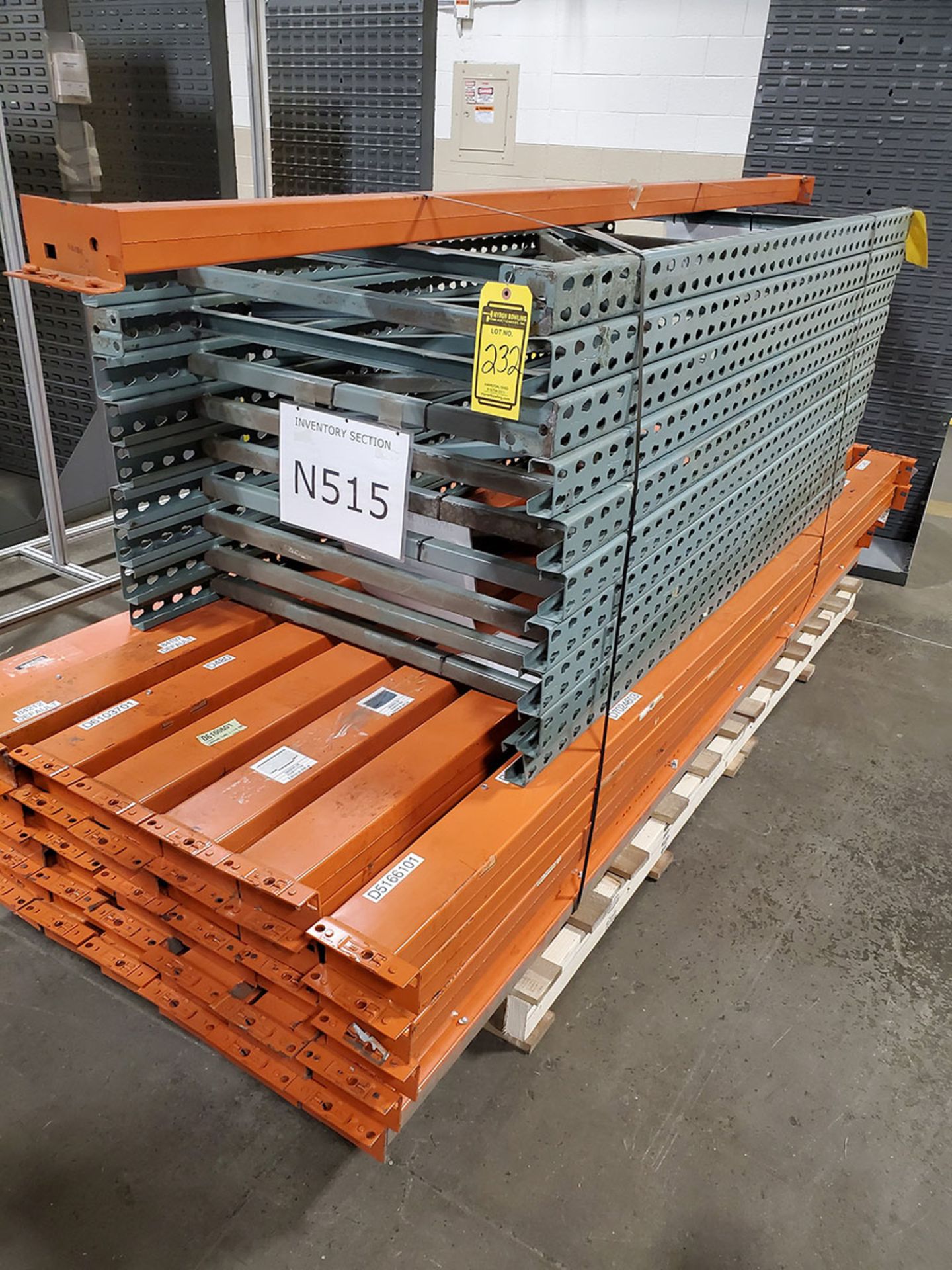 PALLET RACKING ASSEMBLED & ON THE GROUND - (14) SECTIONS TEAR DROP PALLET RACKING, 12' UPRIGHTS X - Image 19 of 19