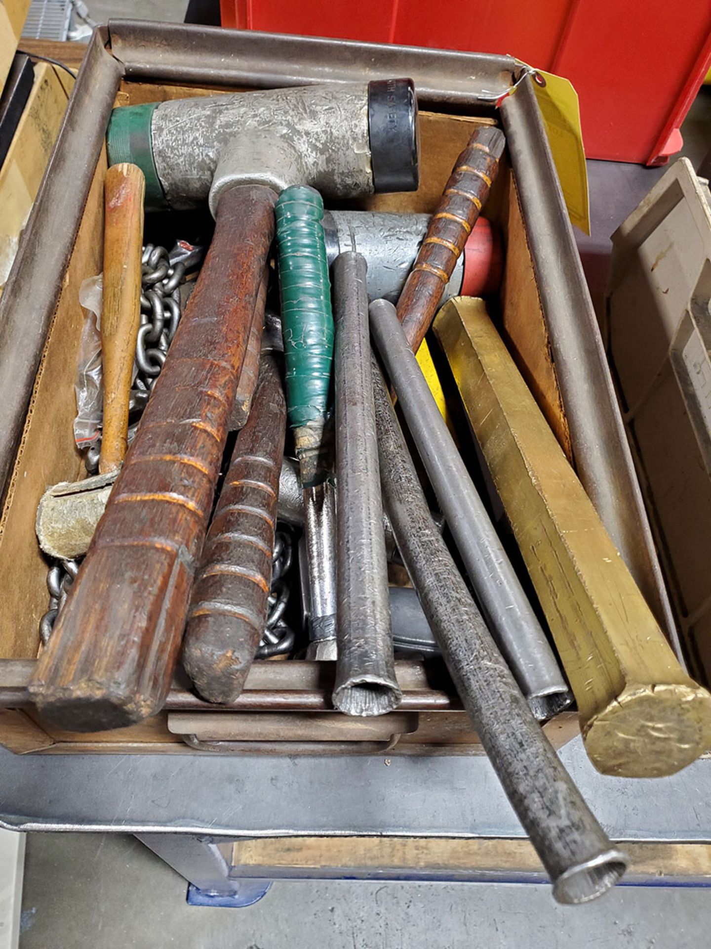 LOT OF ASSORTED MALLETS, HAMMERS, AND ANVIL - Image 2 of 8