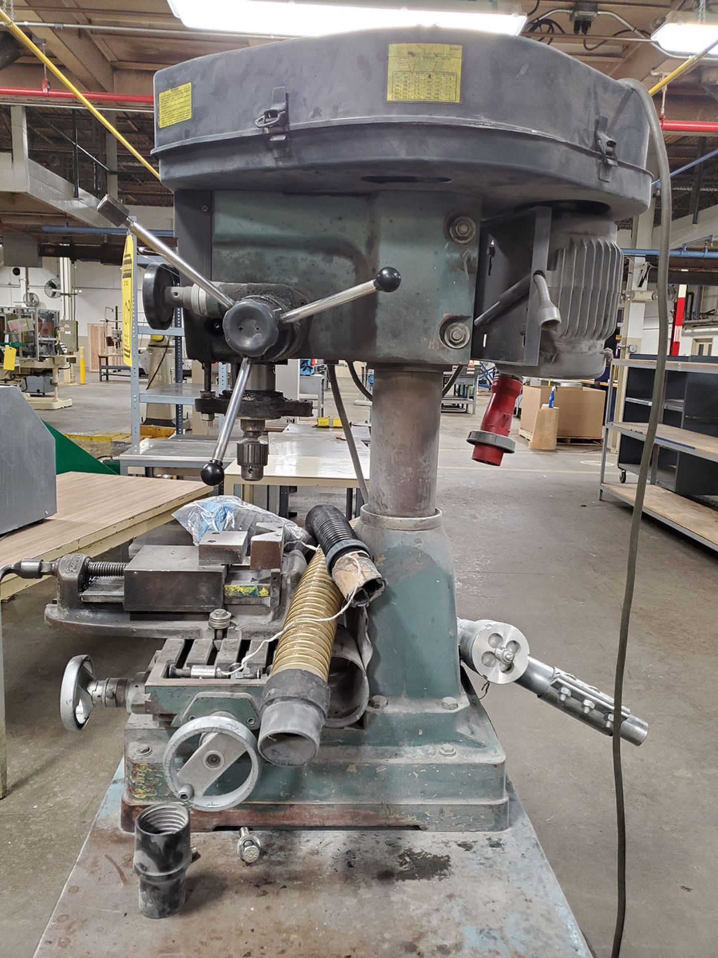 MSC MILLING AND DRILLING MACHINE; MODEL 954201, S/N 9991, MOUNTED ON TABLE WITH BRIDGEPORT VISE - Image 6 of 7