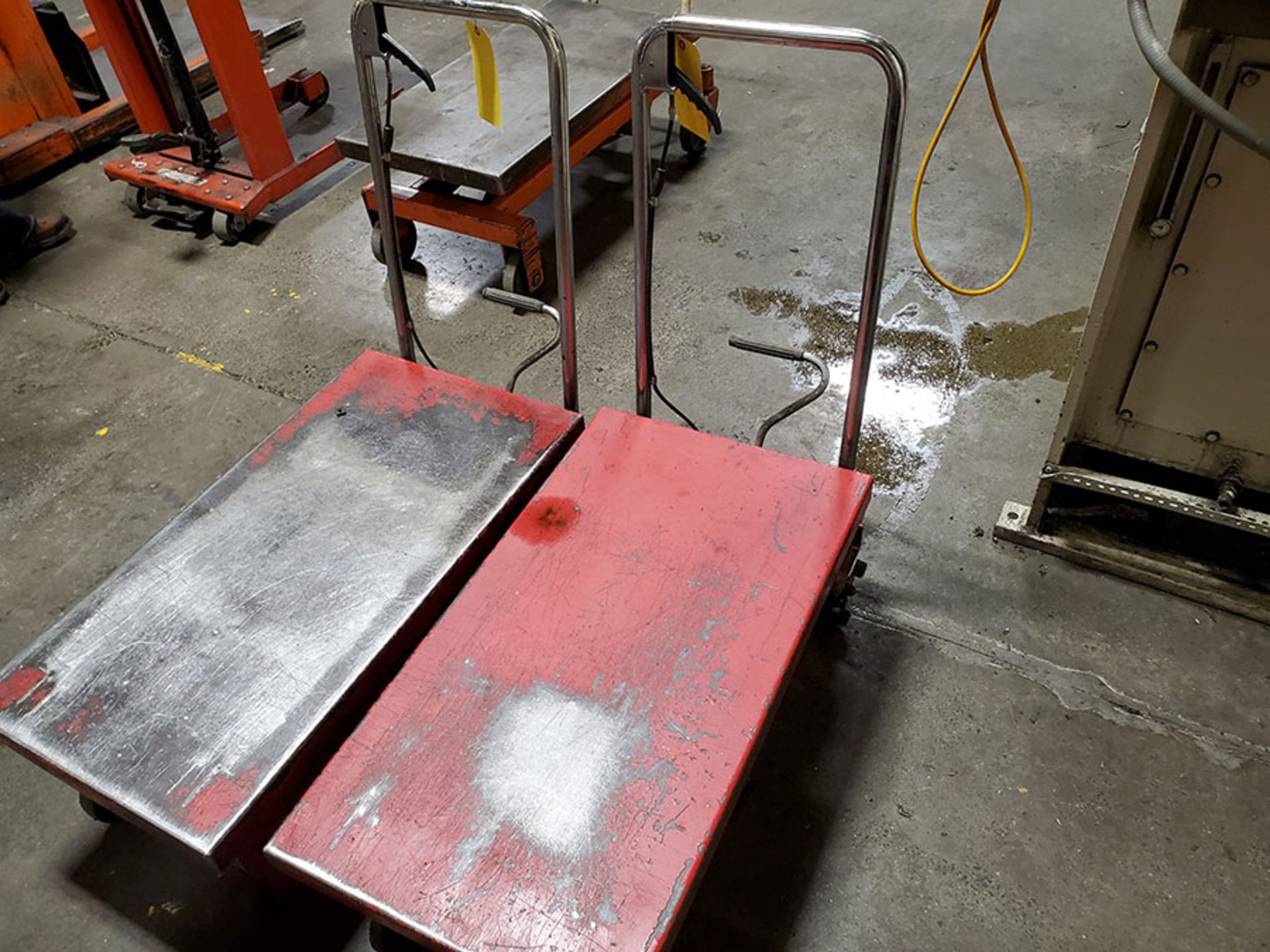 LOT OF (2) HYDRAULIC SCISSOR LIFT DIE CARTS - Image 4 of 5