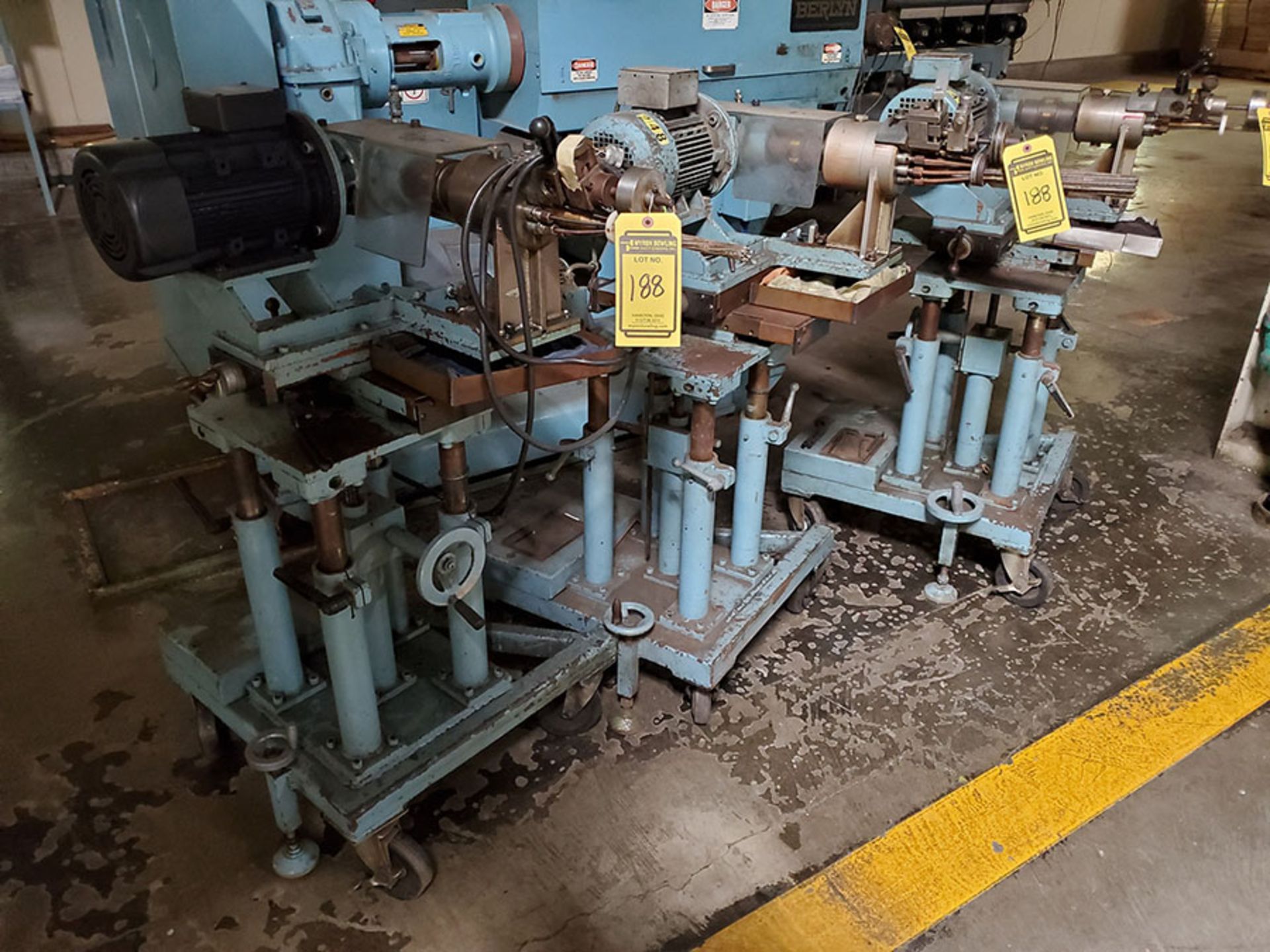 LOT OF (3) VOGEL TYPE MK-2 PLASTIC COILERS ON ROLLING STANDS