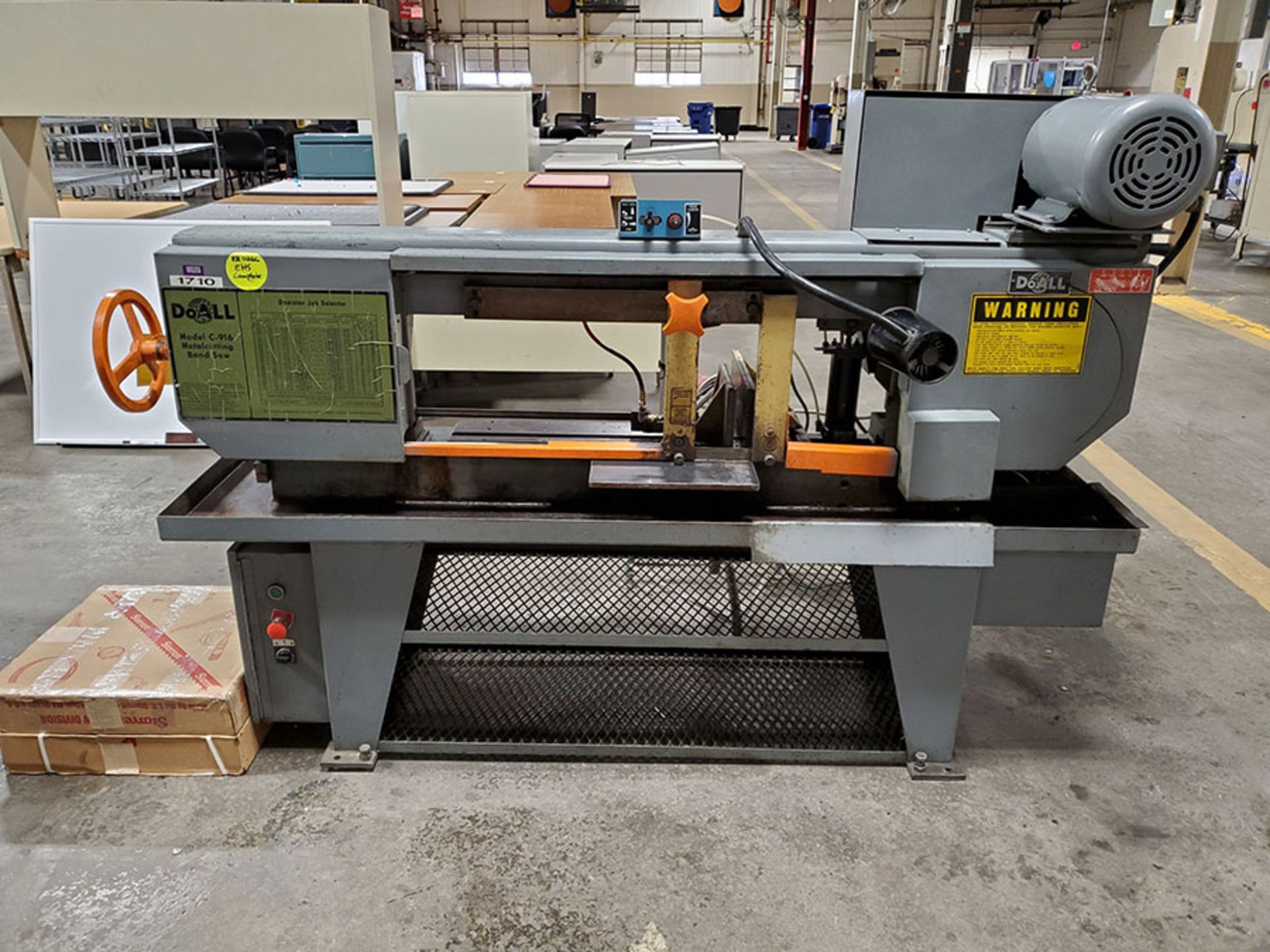 DO-ALL MODEL C-916 BANDSAW METAL CUTTING; MODEL C-915, S/N 438-882018, 3-PHASE, 3.0 NORMAL AMPS,