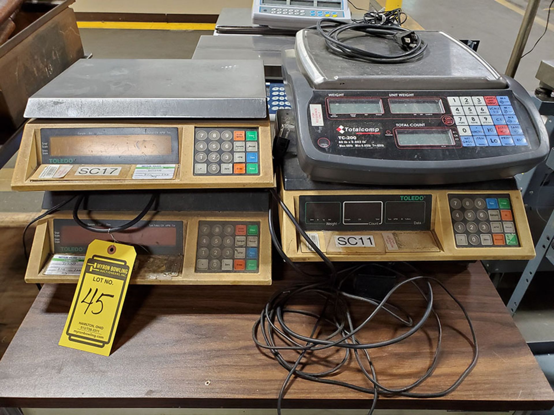 LOT OF (4) DIGITAL SCALES & TABLE