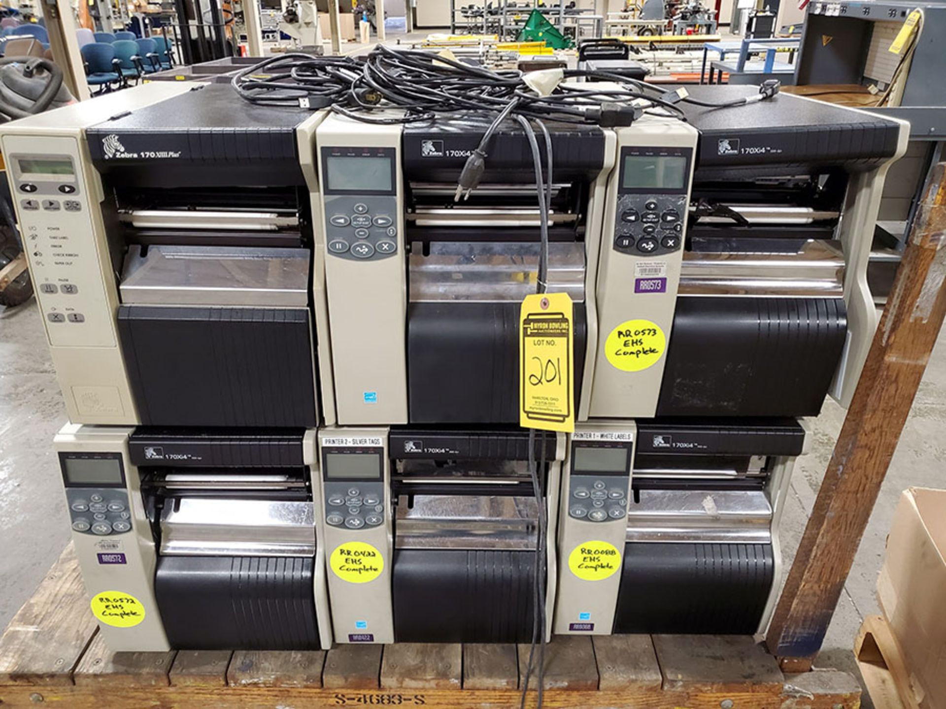 LOT OF (6) ZEBRA PRINTERS; MODEL 170X14