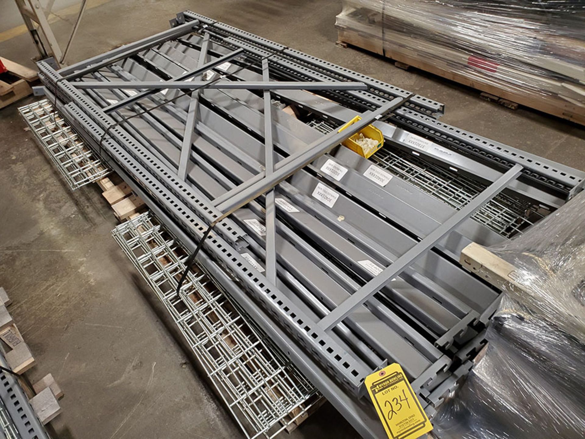 LOT OF (6) SKIDS OF MISC. LIGHT DUTY SHELVING RACK WITH WIRE DECKING - Image 3 of 8