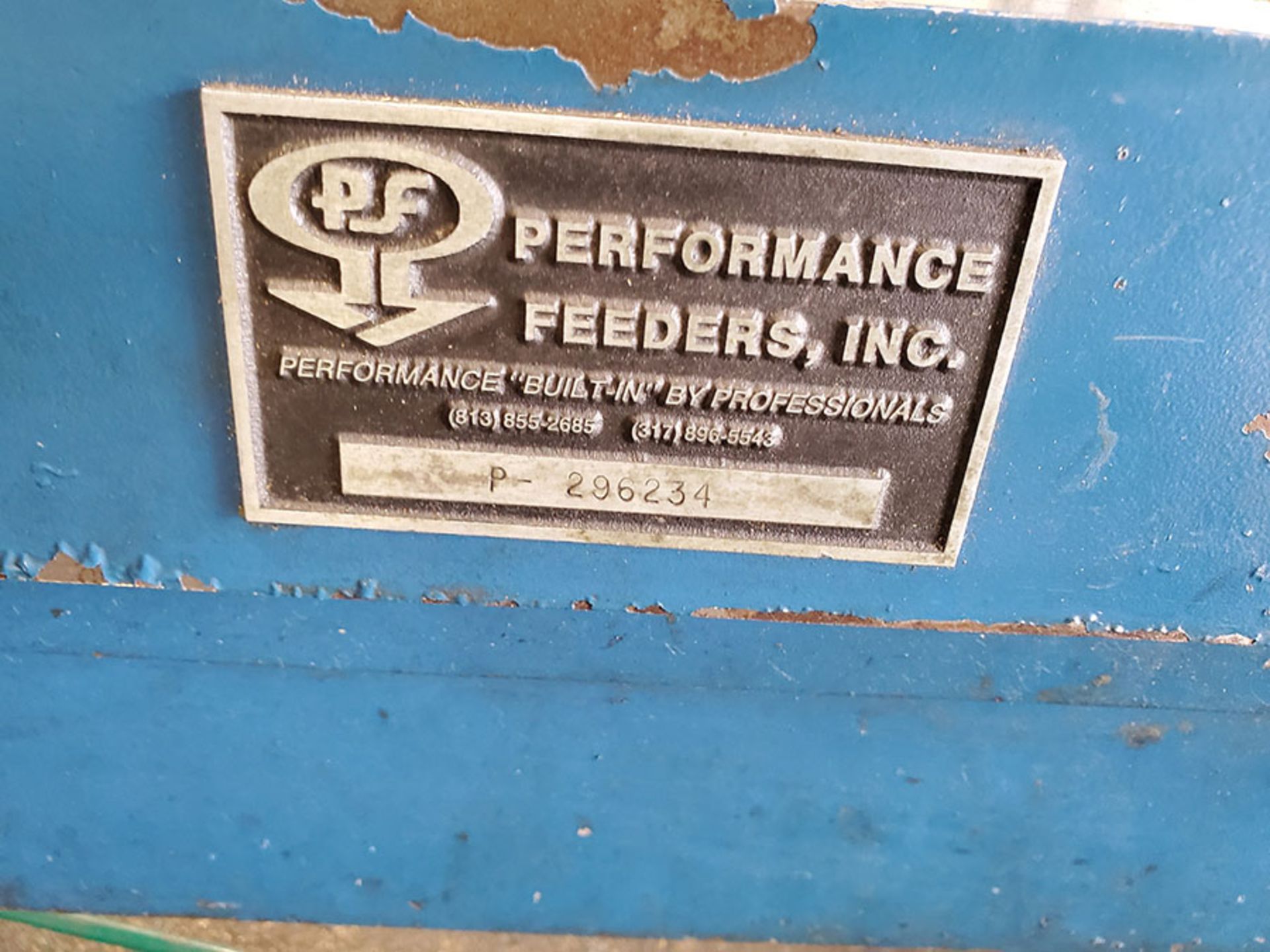 PERFORMANCE FEEDER; S/N P-296234, VIBRATORY FEEDER CONTROLLER BOWL FEEDER - Image 6 of 6