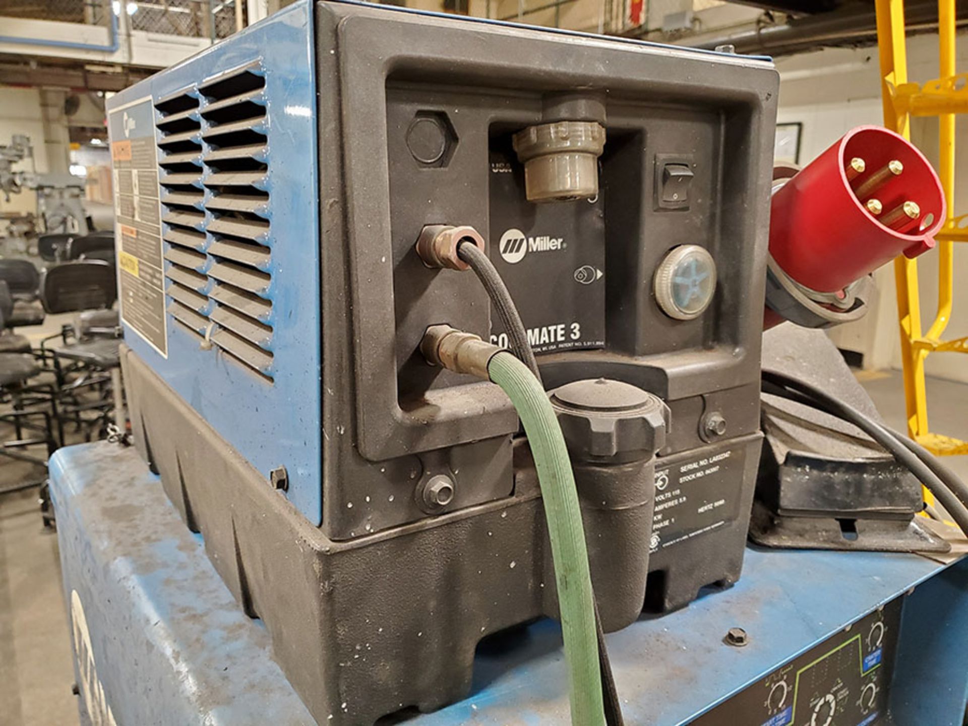 MILLER SYNCROWAVE 350LX CC/AC/DC WELDER; S/N LA036274, SINGLE PHASE, HERTZ 50/60, WITH MILLER - Image 5 of 6