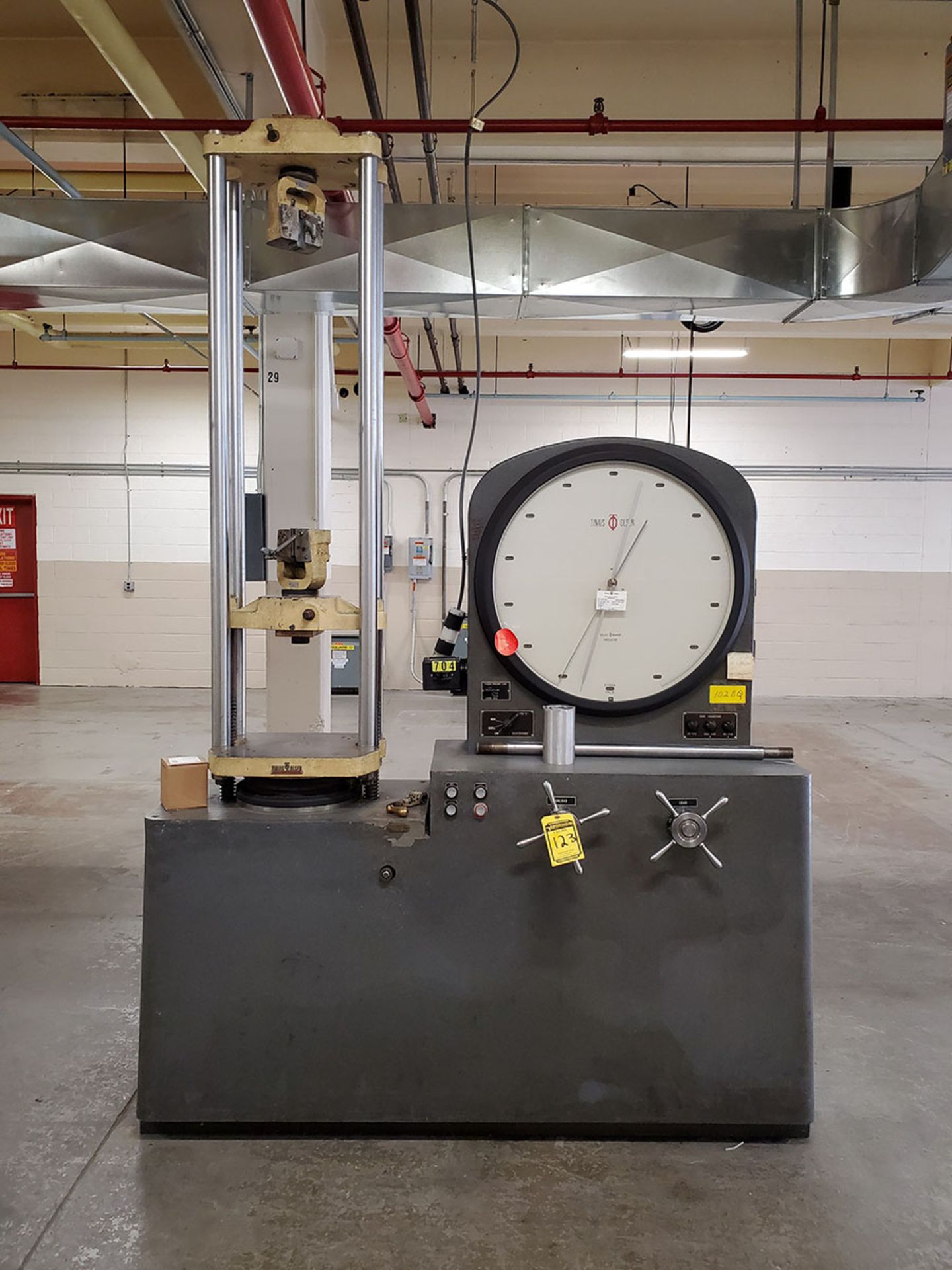 TINIUS OLSEN VERTICAL TENSILE TESTING PRESS; S/N 7707753 - Image 3 of 10