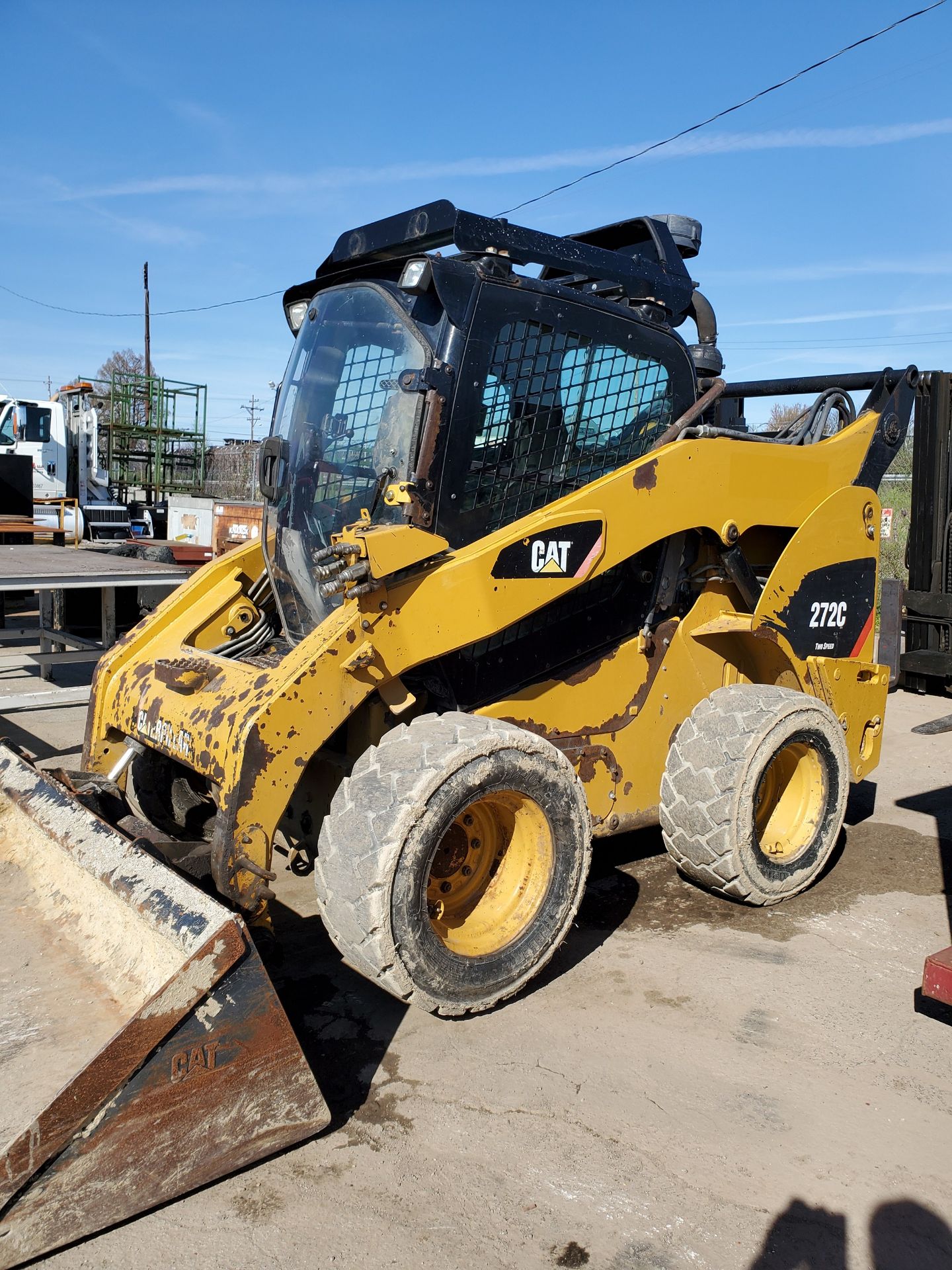 CATERPILLAR 272C SKID STEER, 2-SPEED, CAB HEAT, JOYSTICK CONTROLS, S/N CAT0272CPRED01959, 6,160 - Image 7 of 13