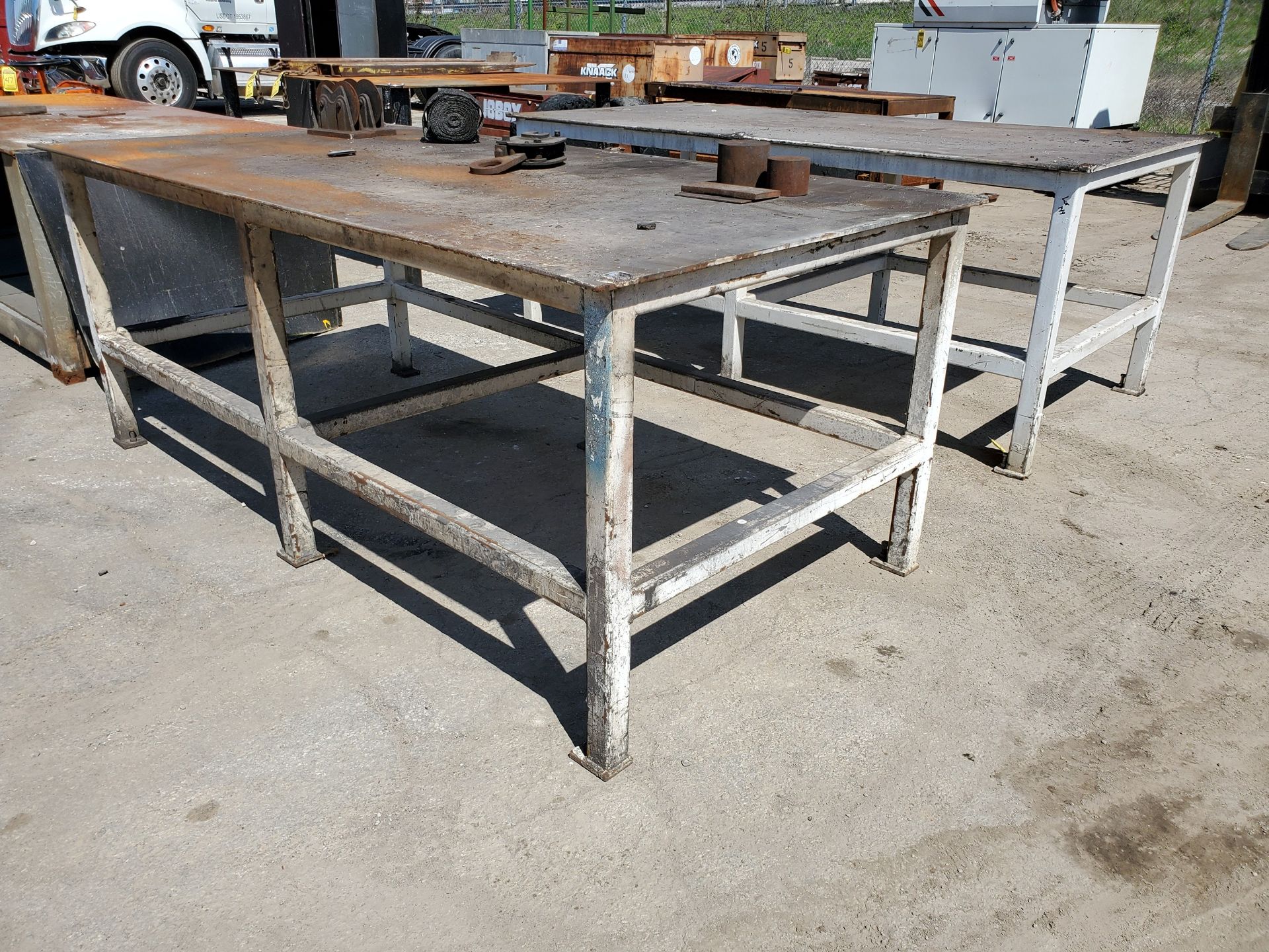 (2 +/-) ASSORTED STEEL TABLES