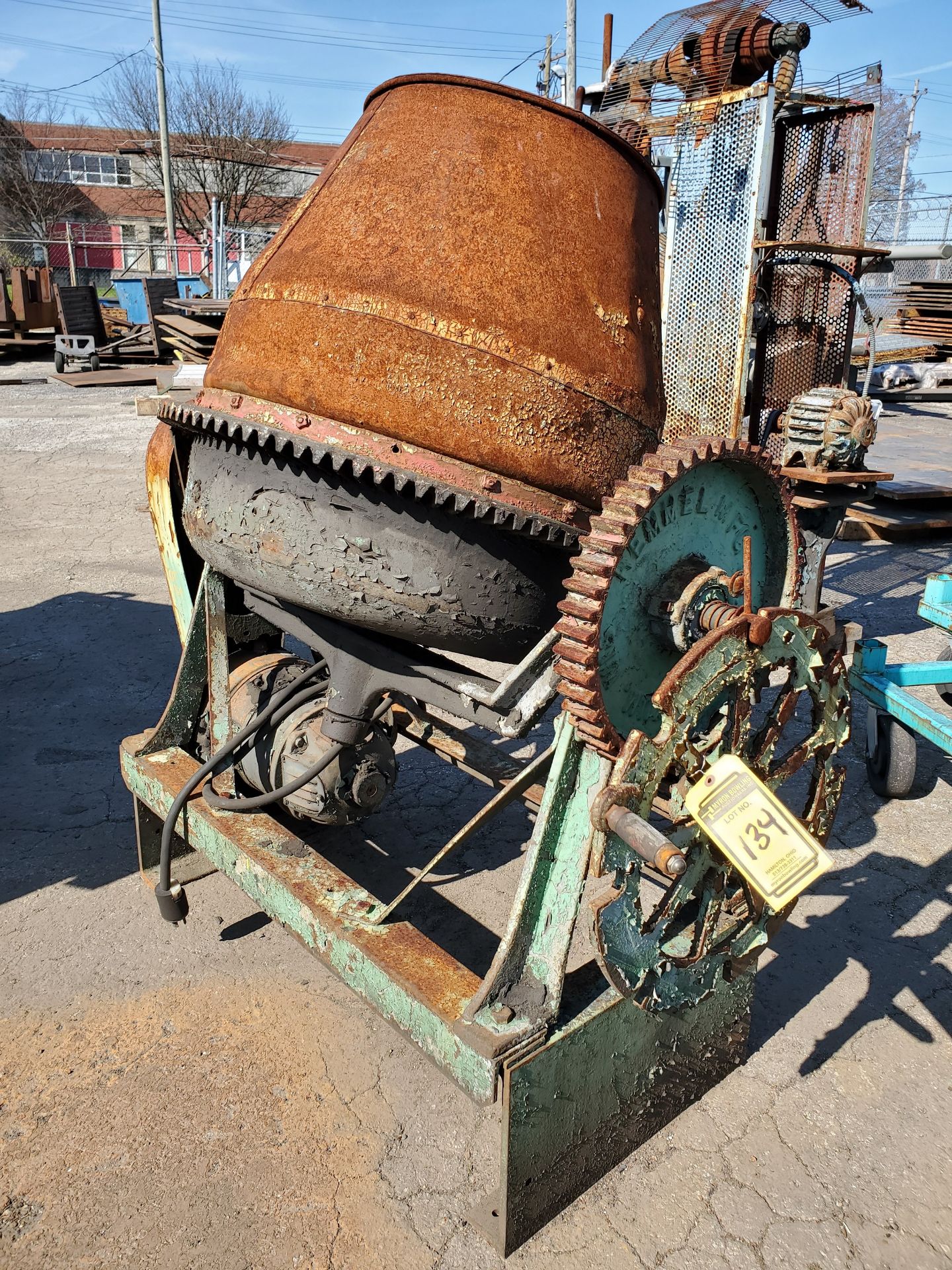 CEMENT MIXER & CHAMPION BLOWER 7 FORGE CO. BELT DRIVEN DRILL PRESS - Image 6 of 7