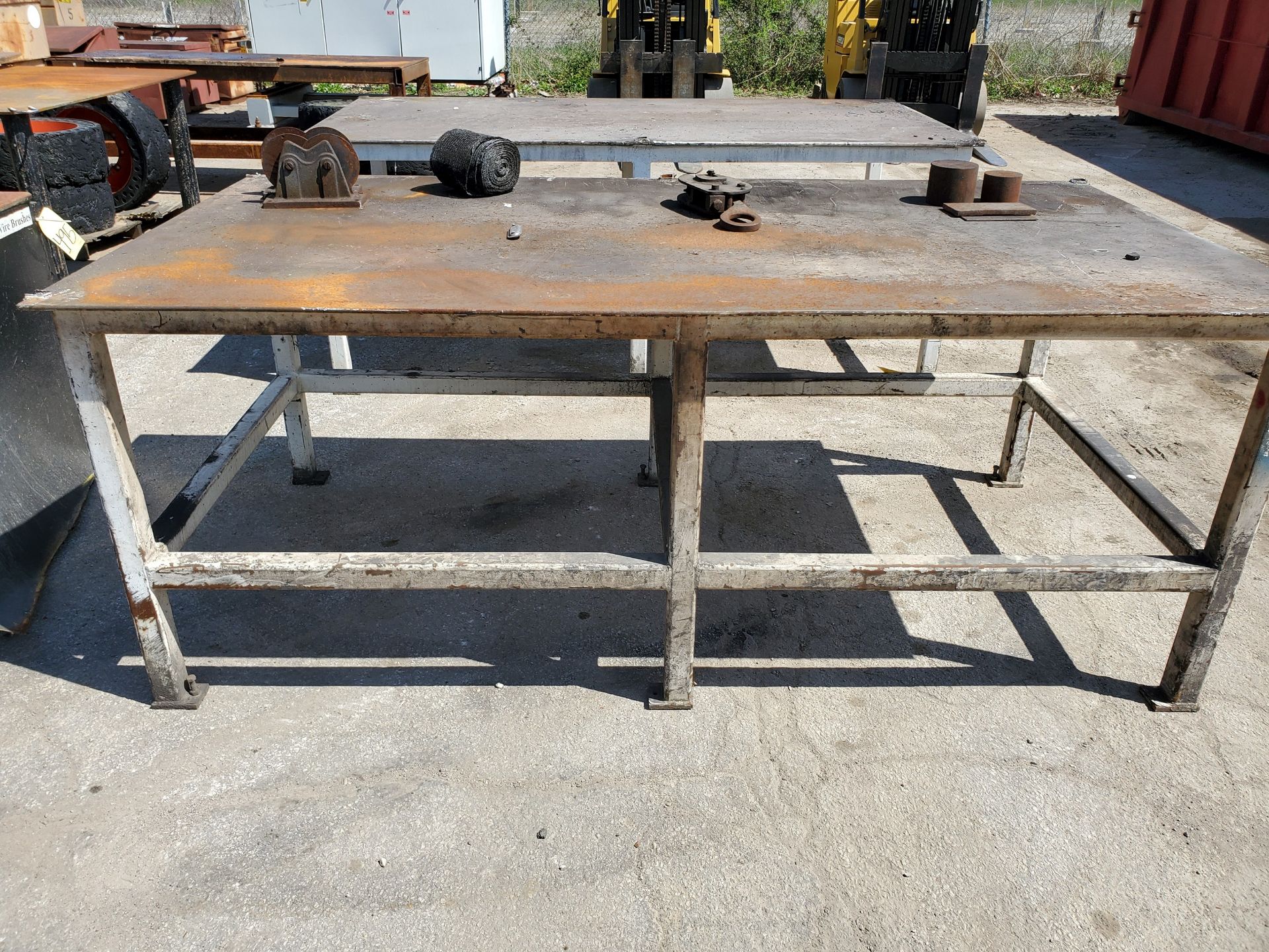 (2 +/-) ASSORTED STEEL TABLES - Image 2 of 4