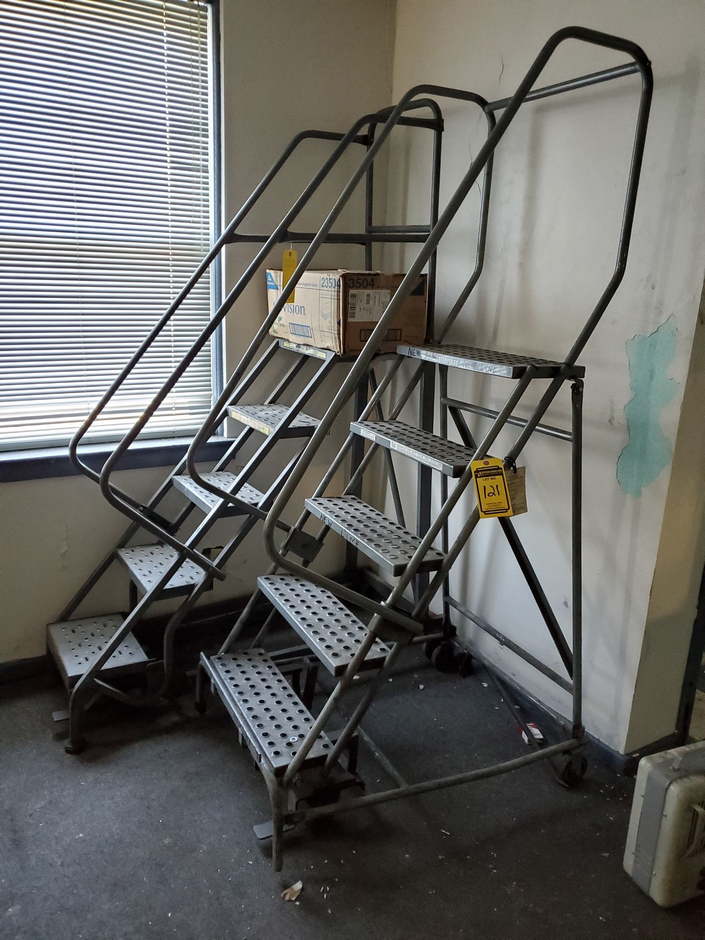 (2) SETS OF STOCKROOM STAIRS, 50'' WORK HEIGHT