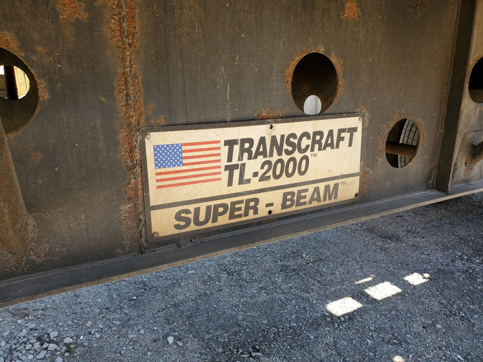 (1995) TRANSCRAFT TL-2000 SUPER BEAM 45' FLATBED COMBO TRAILER, MODEL TL2000W245X102, 80,000 LB. - Image 10 of 10