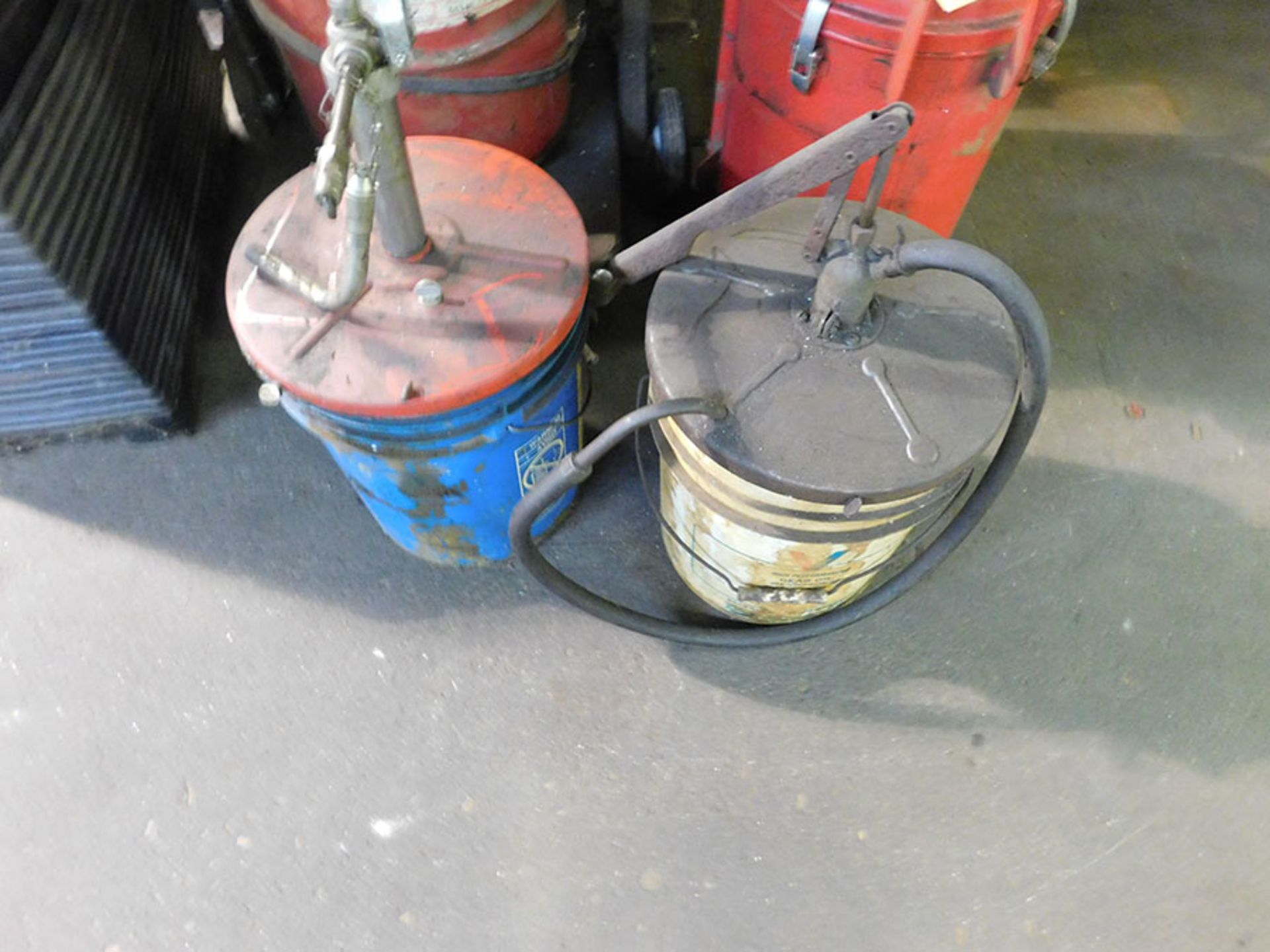 LOT OF GREASE CANS