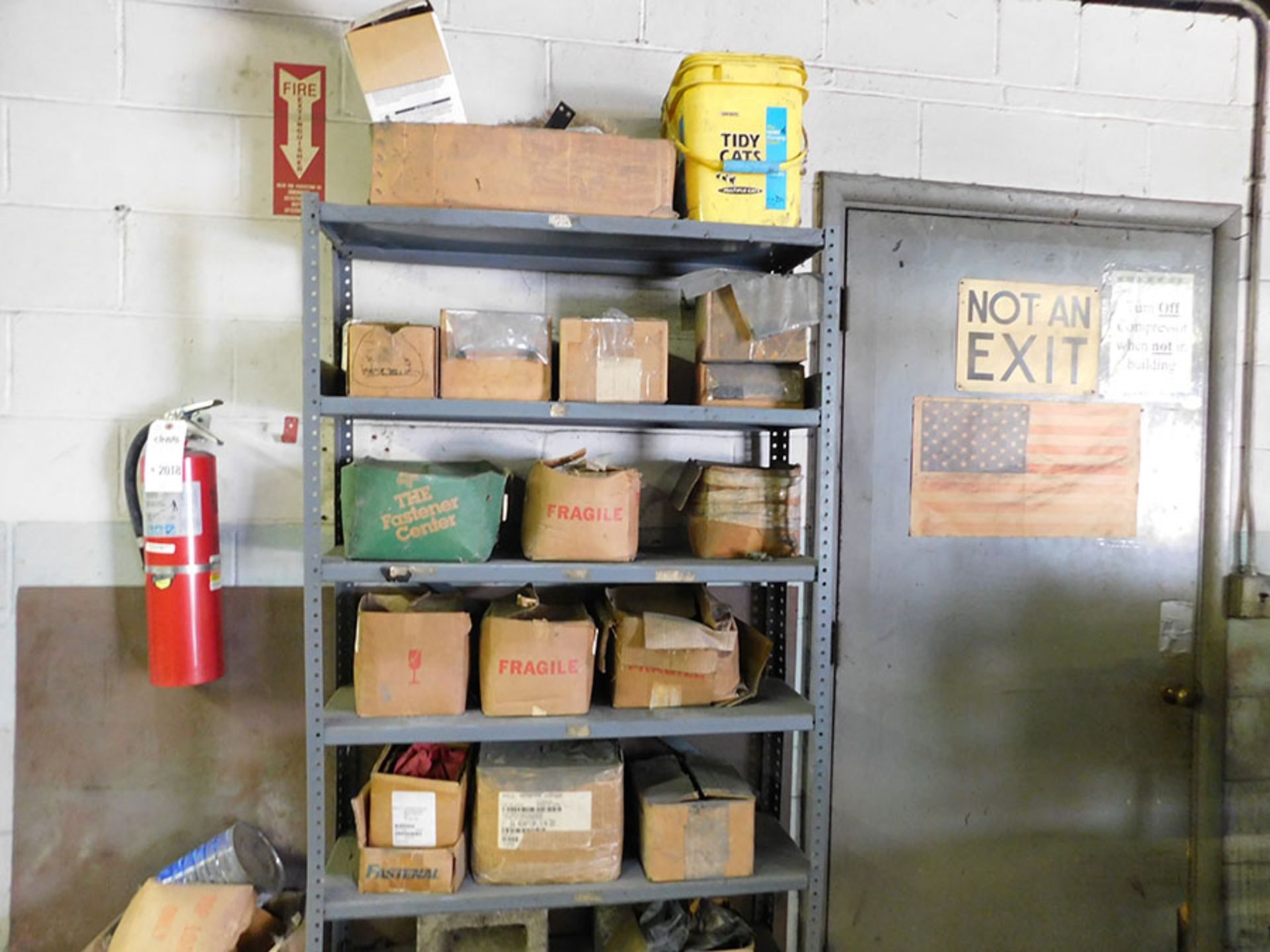 SHELF WITH ASSORTED HARDWARE