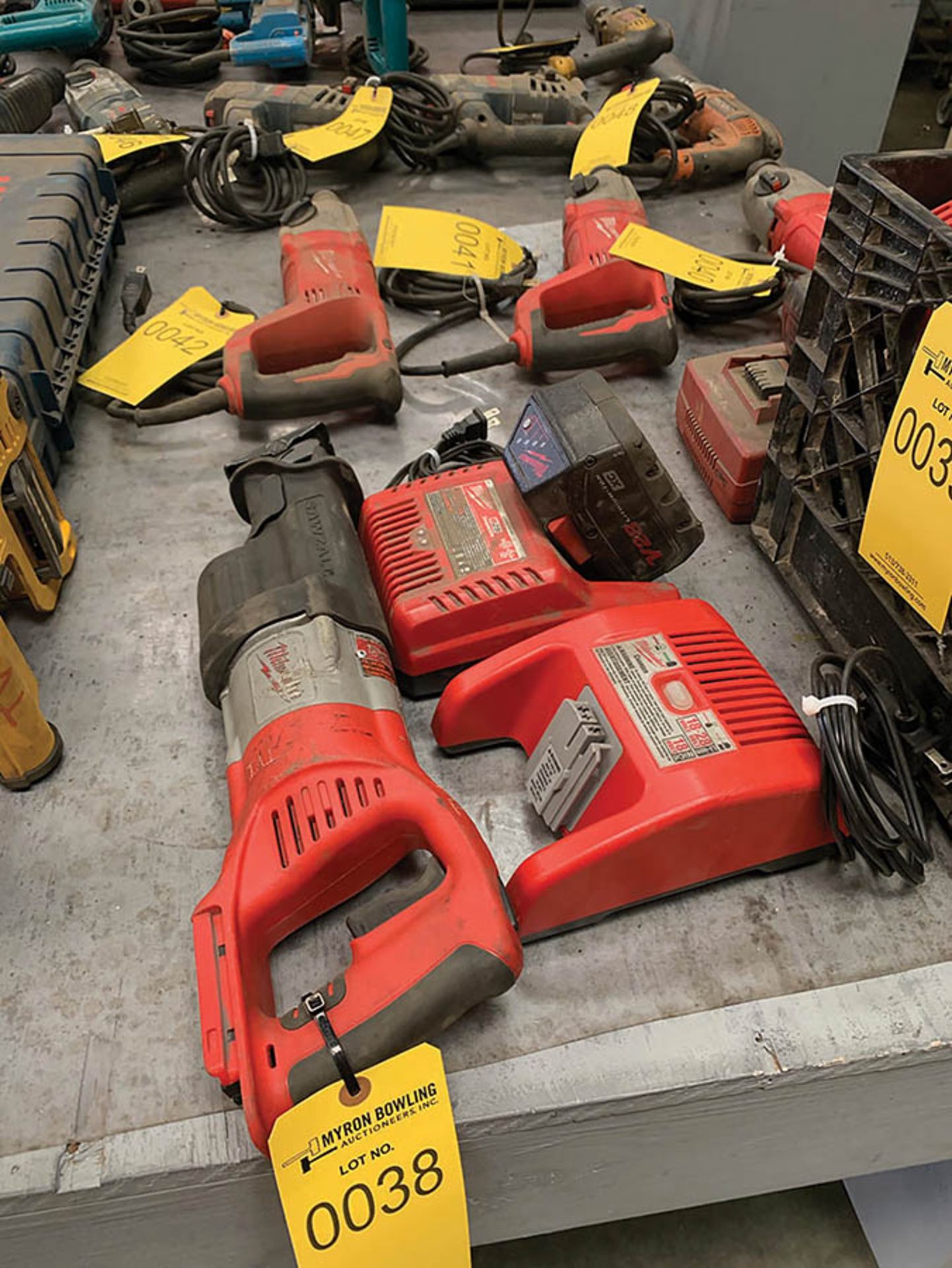 MILWAUKEE CORDLESS SAWZALL WITH (2) CHARGERS