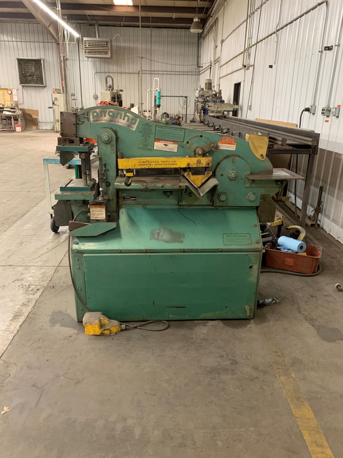 PIRANHA IRONWORKER, MODEL P50, SHEAR,PUNCH & COPER/NOTCHER