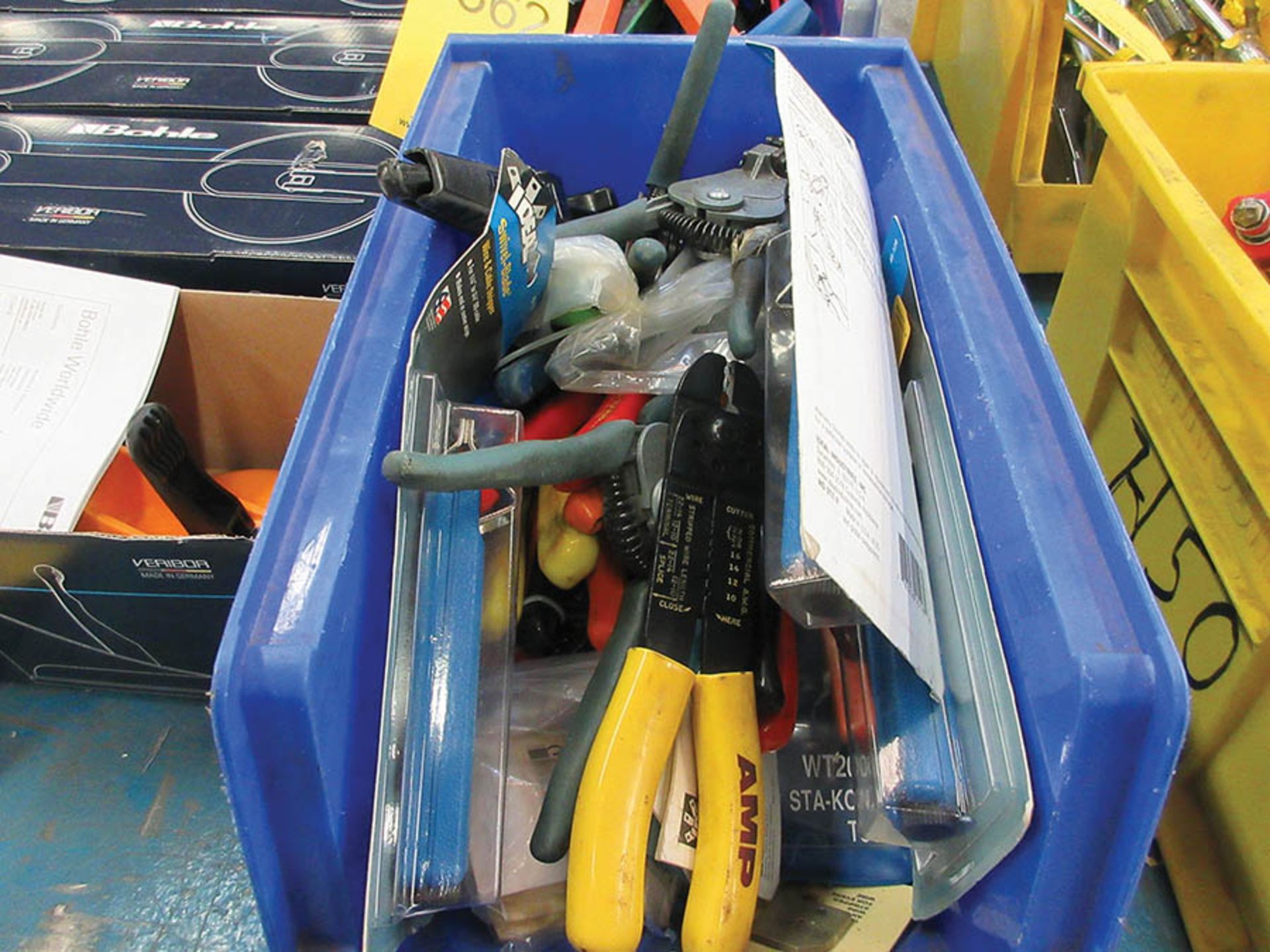 ASSORTED TOOLS: WIRE STRIPPERS, CRIMPERS