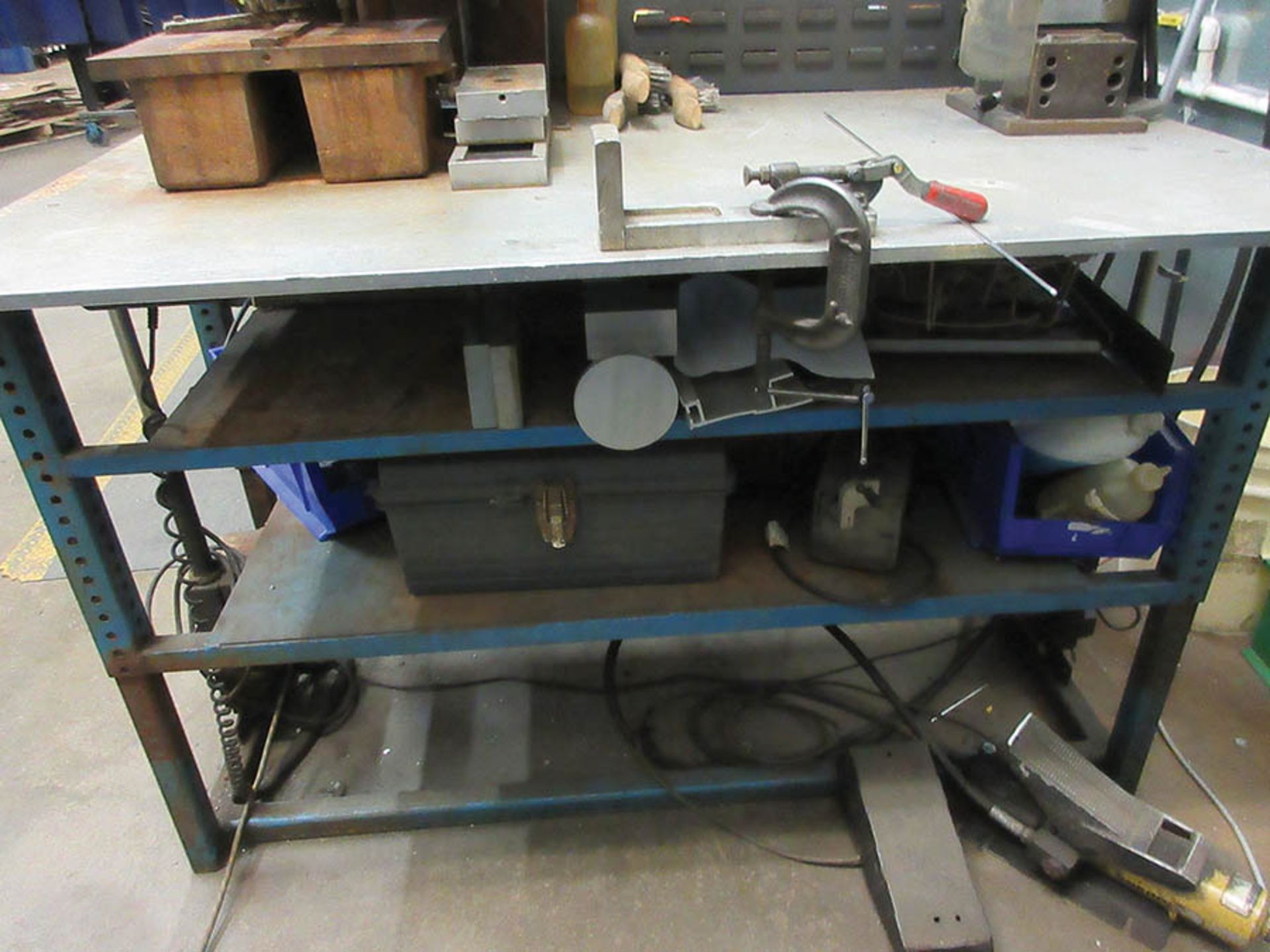 AIR HYDRAULICS PRESS MODEL 50-A, S/N 707, OTHER PRESS AND TABLE W/ CONTENTS - Image 2 of 2