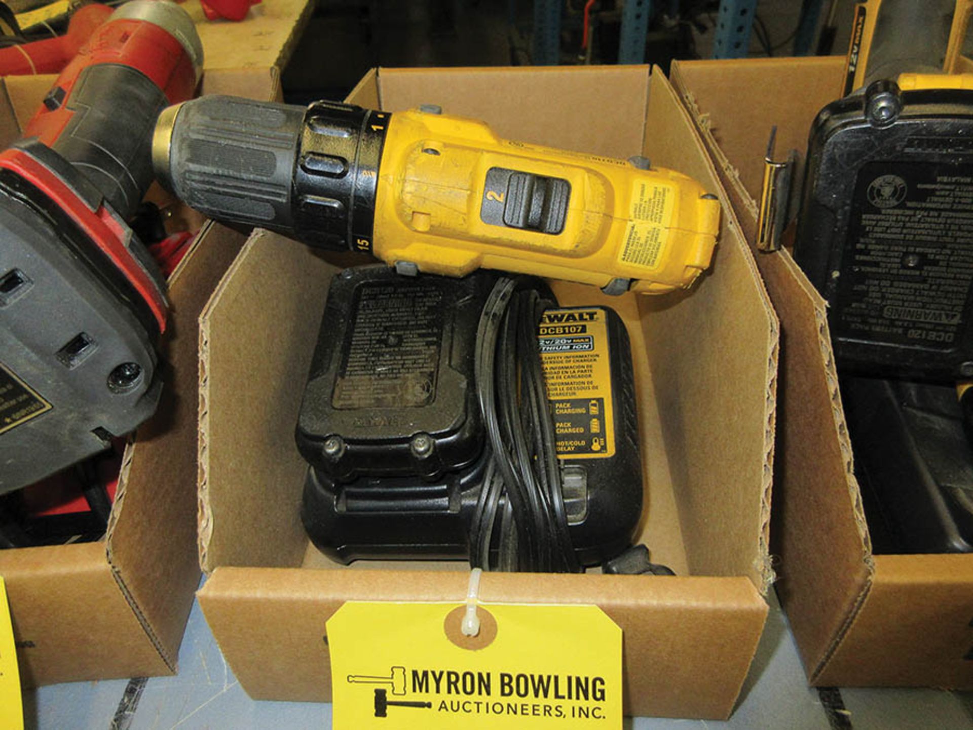 DEWALT 12V. 3/8'' DRILL W/ (2) BATTERIES & CHARGER, S/N 076772