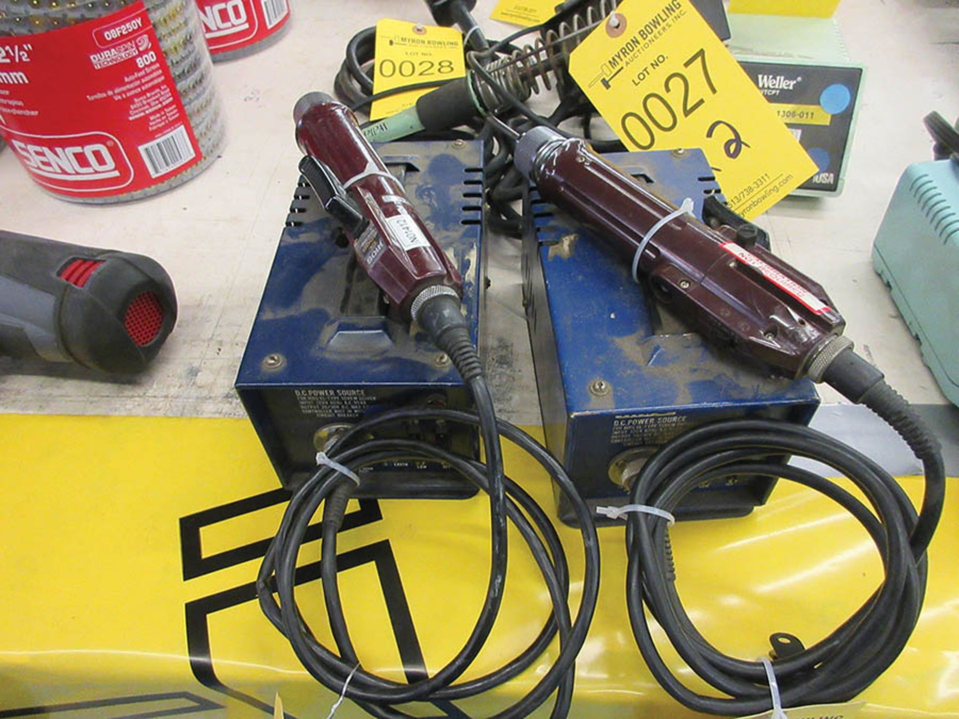 (2) HIOS SCREWDRIVERS, MODEL CLT-50 POWER SOURCE, HIOS CL4000 SCREWDRIVERS