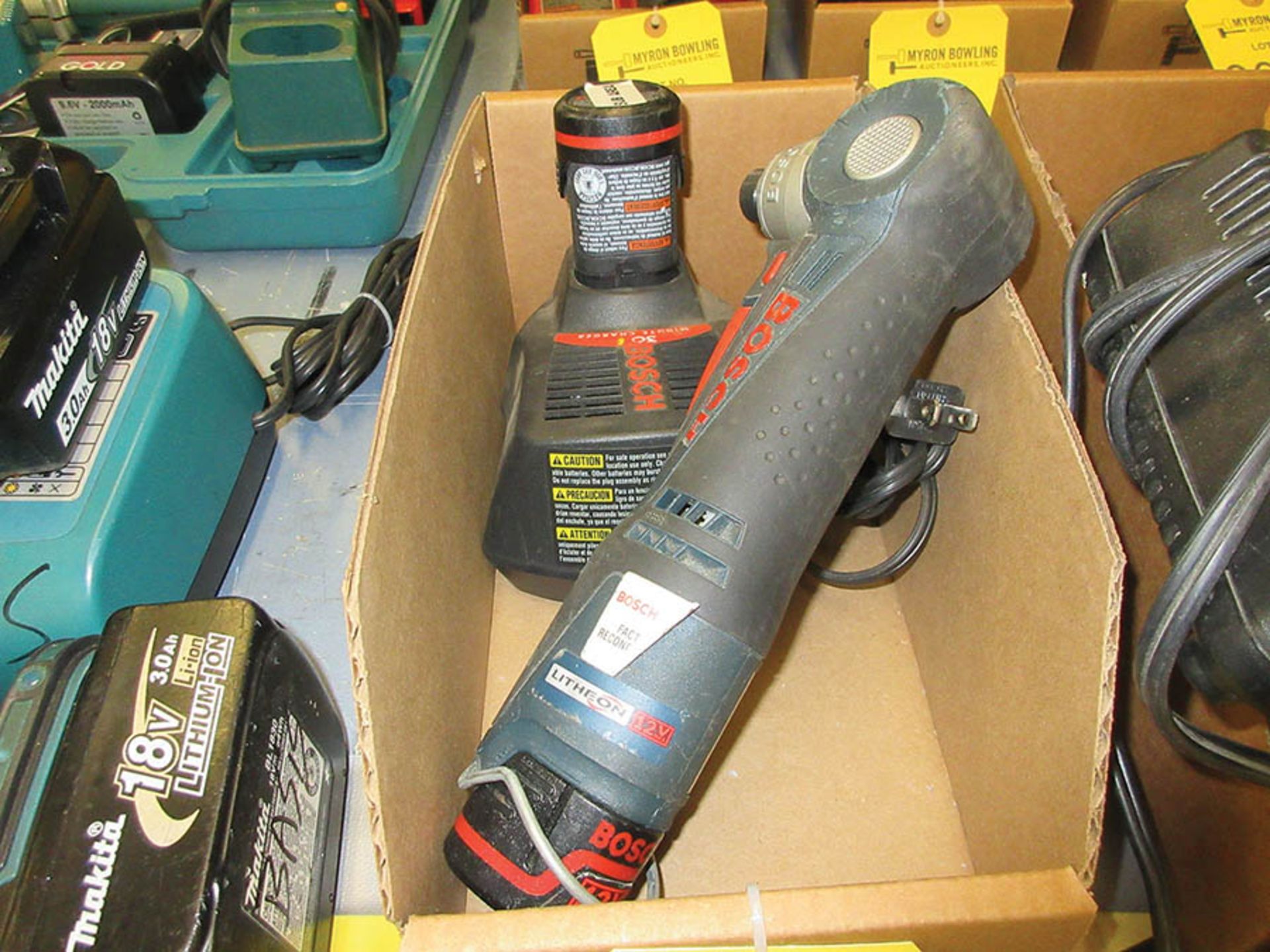 BOSCH 1/4'' 12V. DRILL, S/N 003047, W/ (2) BATTERIES & CHARGER