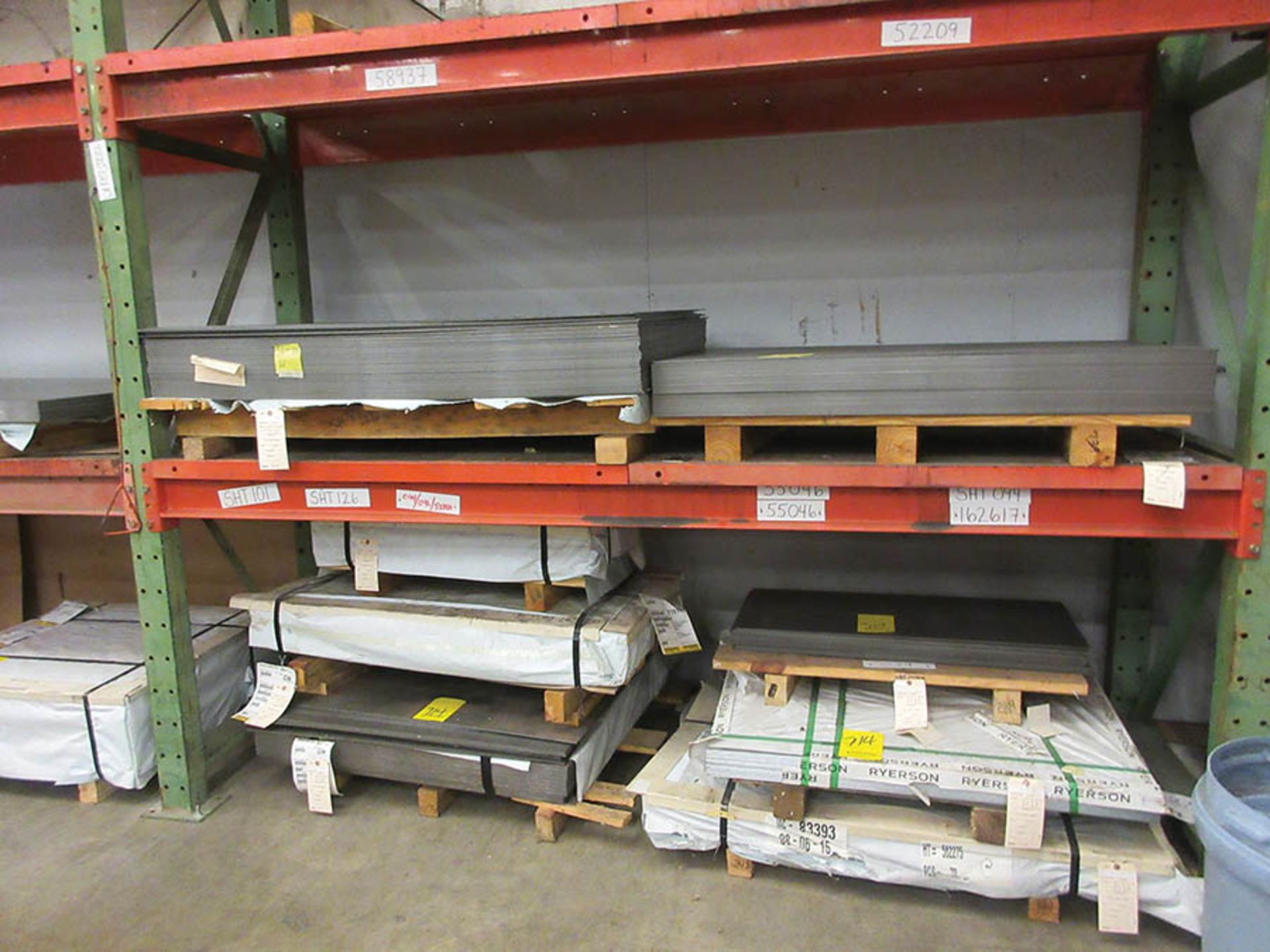 STEEL CONTENT OF RACKS: ASSORTED CRS, GALVANIZED, 12 GA, 11 GA, 7 GA, 22 GA, AND 16 GA