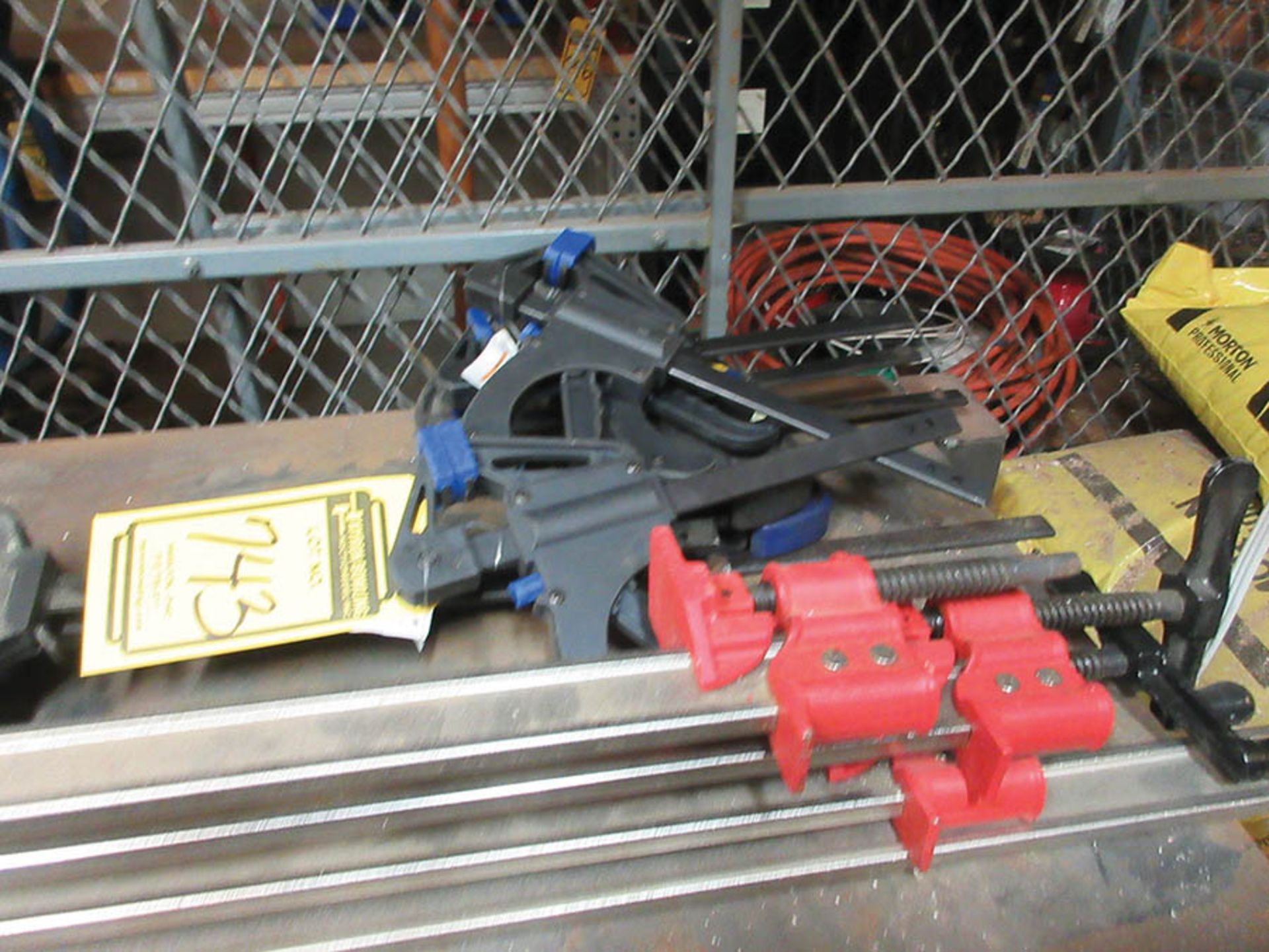 34'' X 120'' HD WORKBENCH W CONTENTS OF WILTON 4 1/2'' BENCH VISE, PALMGREN 6'' DOUBLE-END BENCH - Image 5 of 6