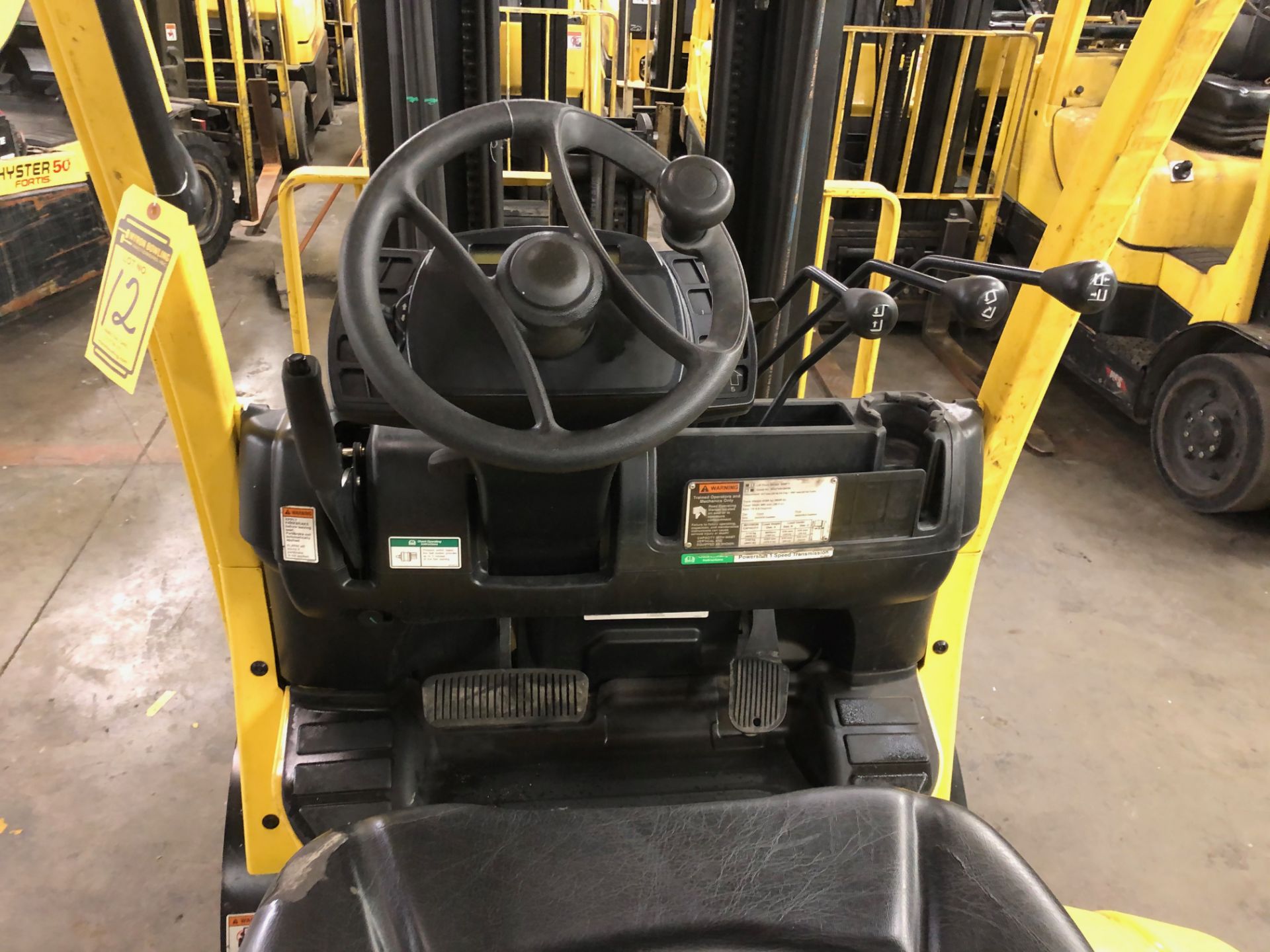 2015 HYSTER 5,000-LB., MODEL: S50FT, S/N: H187V015441N, LPG, LEVER SHIFT TRANSMISSION, SOLID - Image 4 of 4