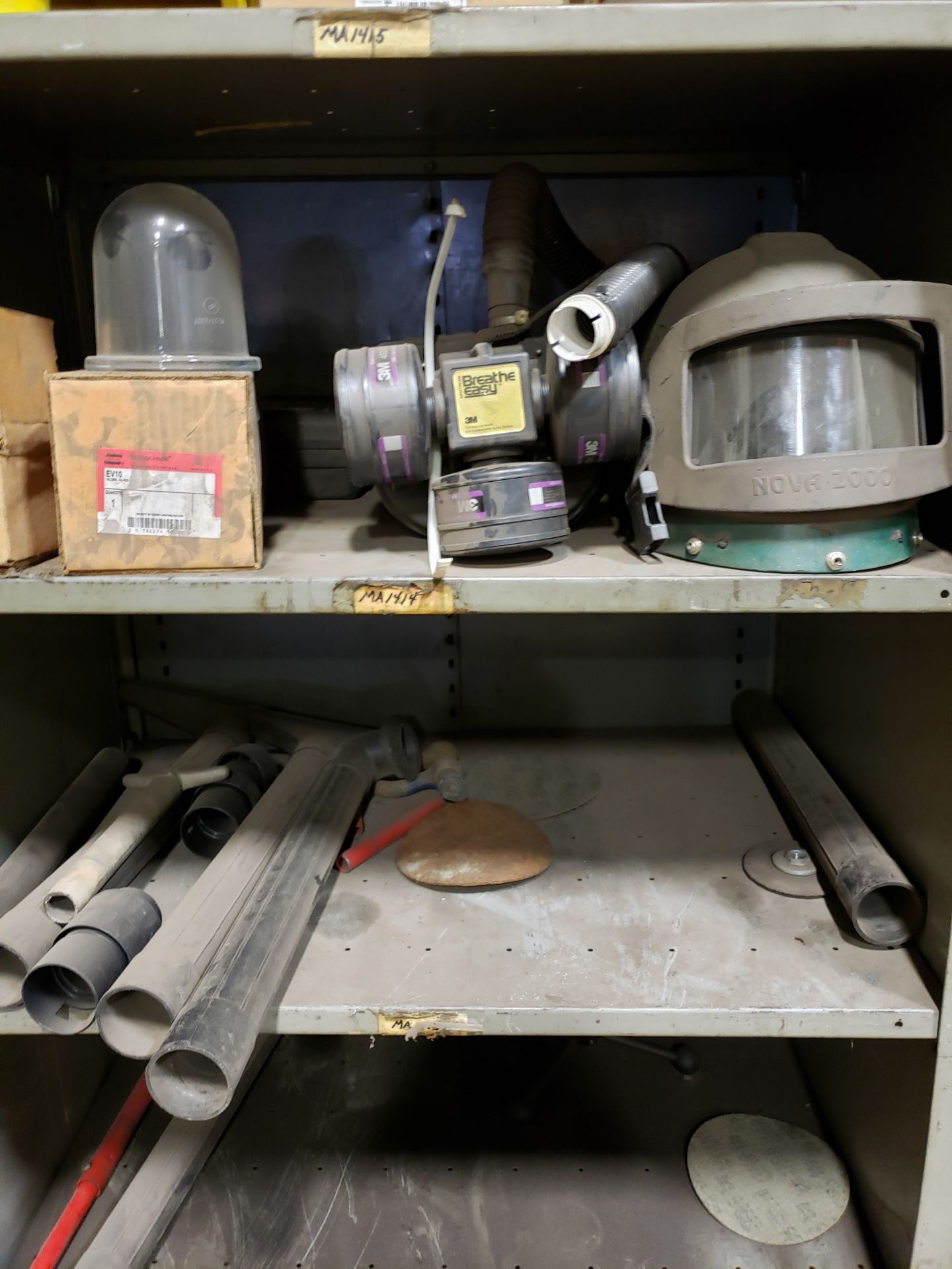 SHELVING UNIT W/ CONTENTS OF WELDING WIRE, TAPS 1 1/4''-1/38'' DRIVE - Image 3 of 9