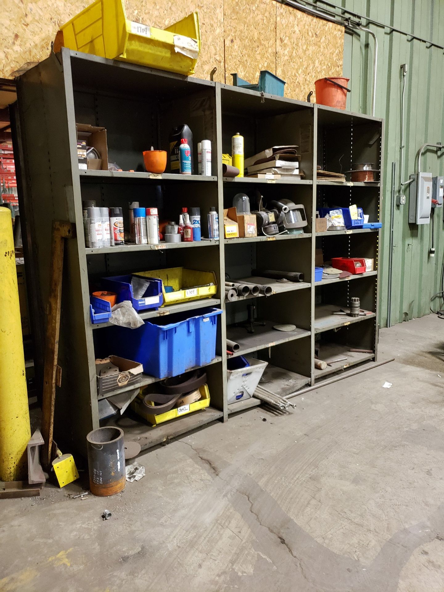 SHELVING UNIT W/ CONTENTS OF WELDING WIRE, TAPS 1 1/4''-1/38'' DRIVE - Image 8 of 9