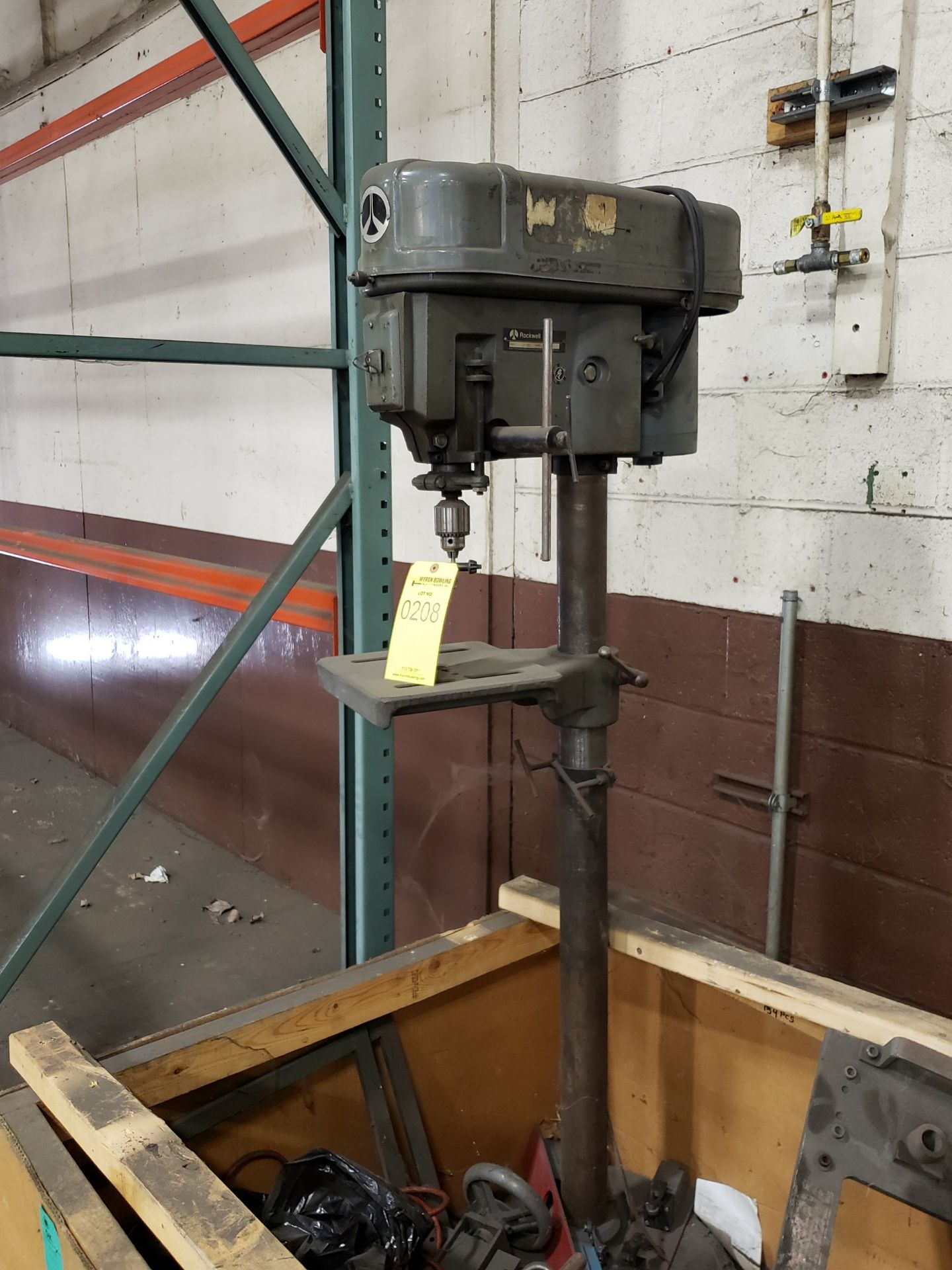 ROCKWELL PEDESTAL DRILL PRESS 4-SPEED, 120V, SERIES NO. 15-081, S/N 1683995 - Image 2 of 4