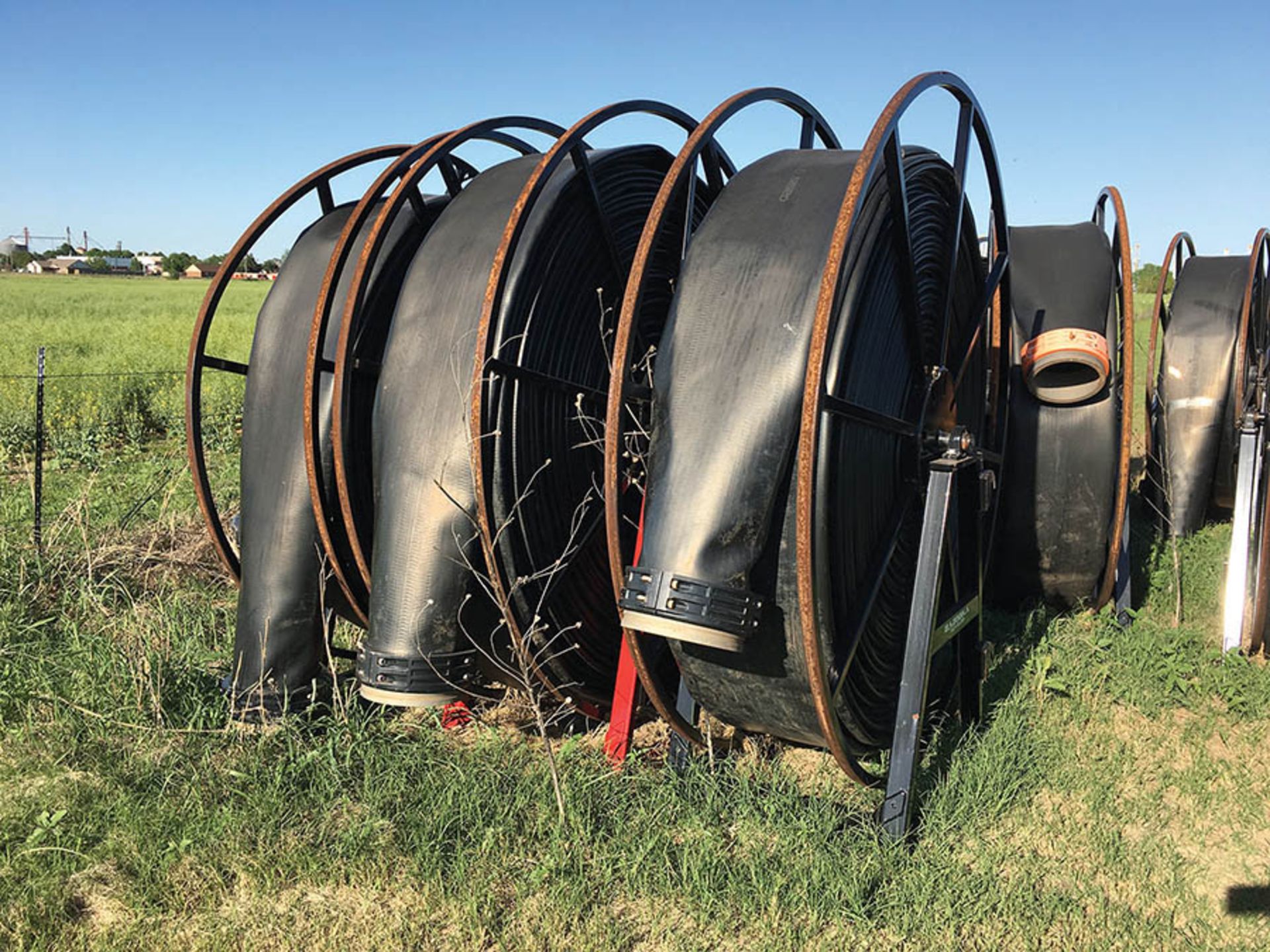 660ft. of 12in. LAY FLAT HOSE ON BAZOOKA HOSE REELS, EACH UNIT NUMBERED SEPARATELY WITH PAINT - Image 17 of 19