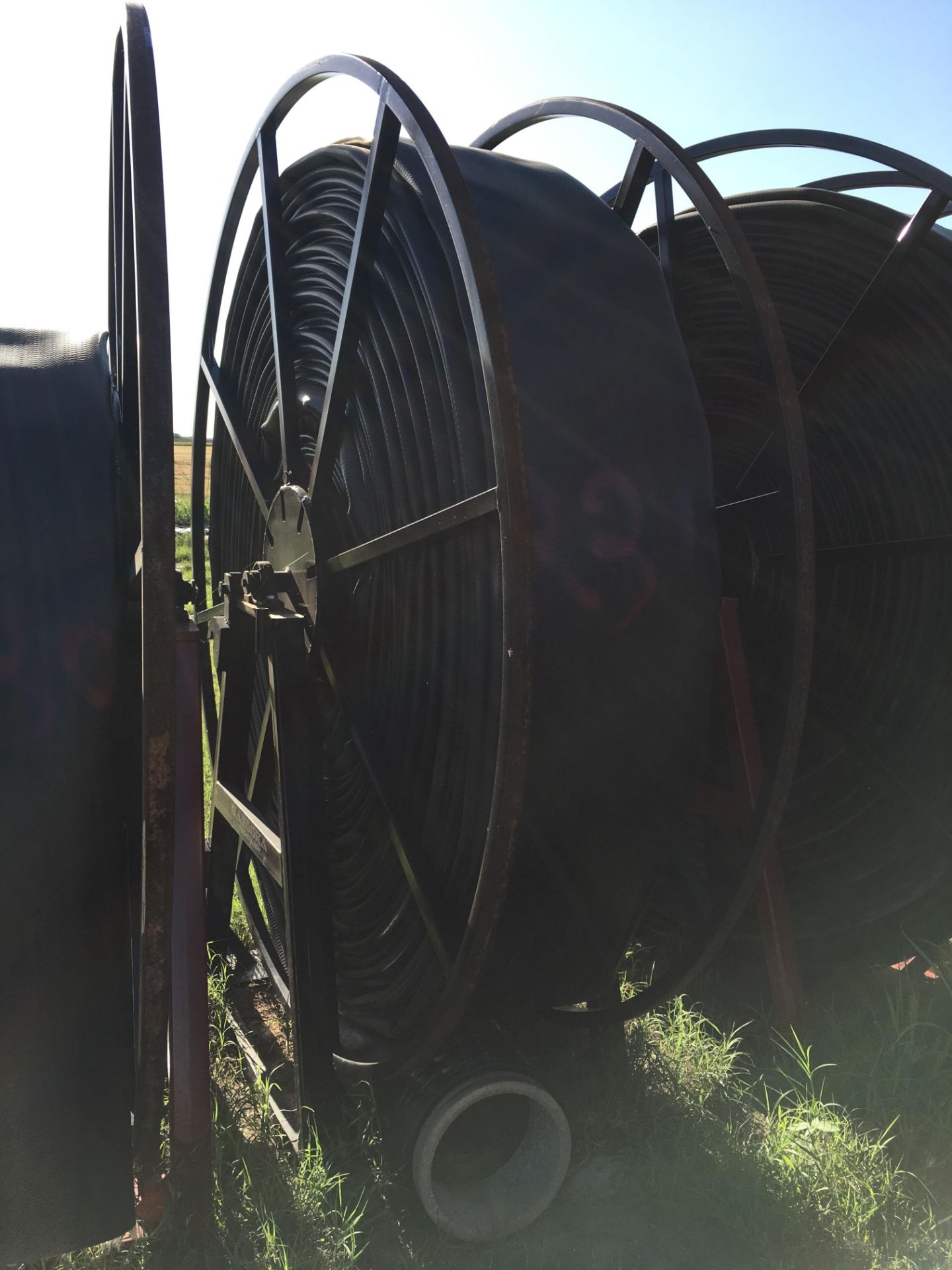 660ft. of 12in. LAY FLAT HOSE ON BAZOOKA HOSE REELS, EACH UNIT NUMBERED SEPARATELY WITH PAINT - Image 14 of 39