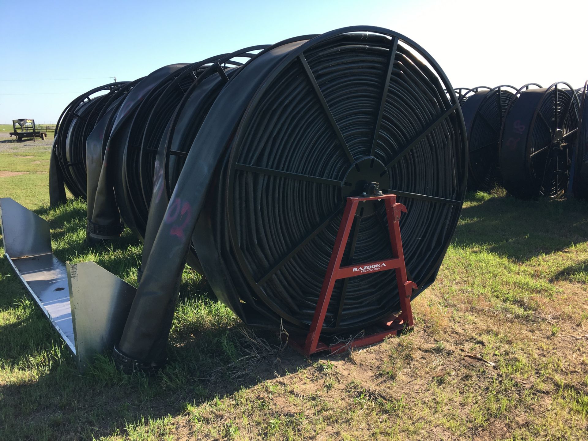 660ft. of 12in. LAY FLAT HOSE ON BAZOOKA HOSE REELS, EACH UNIT NUMBERED SEPARATELY WITH PAINT - Image 2 of 39