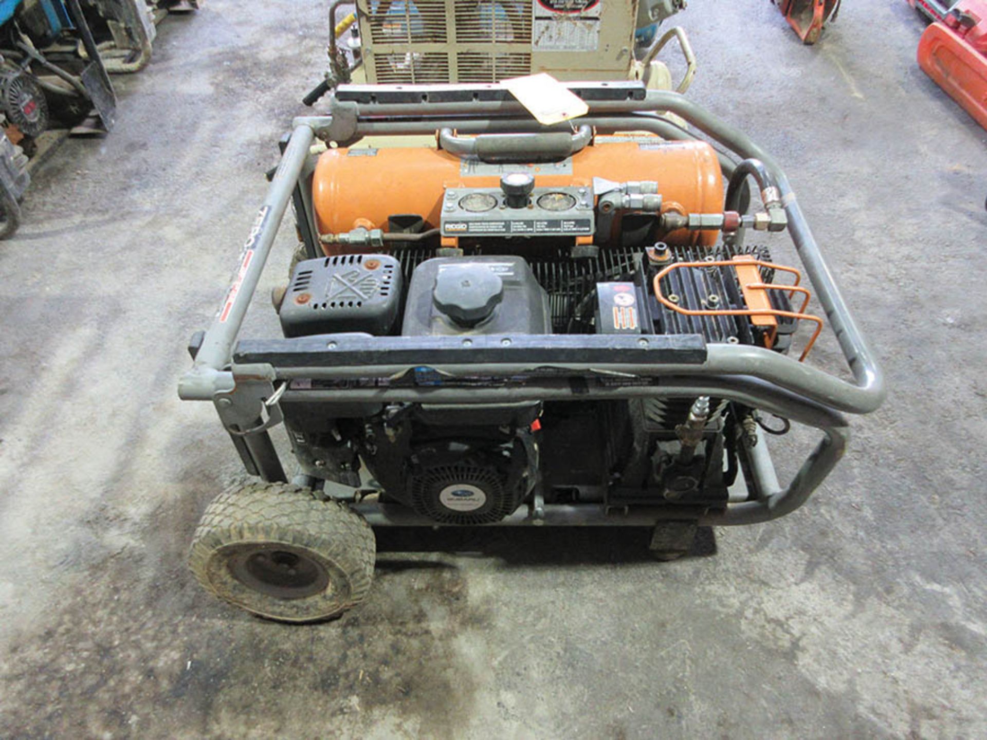 RIDGID MOBILE AIR 8-GAL. PORTABLE AIR COMPRESSOR, SUBARU 6-HP ENGINE - Image 2 of 2