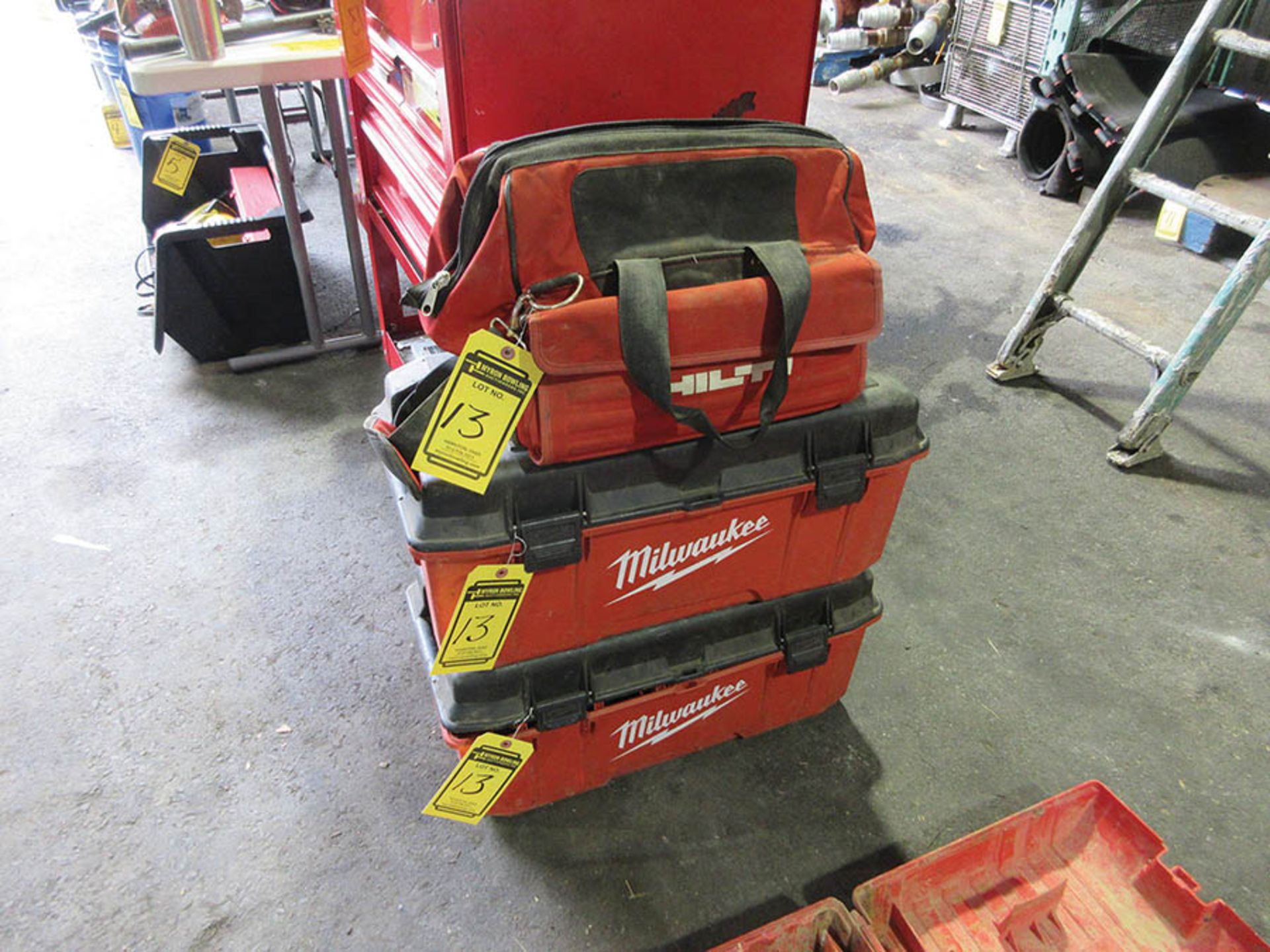 US GENERAL 5-DRAWER TOOL CHEST W/ TOOL CONTENTS & MILWAUKEE, HILTI TOTES - Image 2 of 7