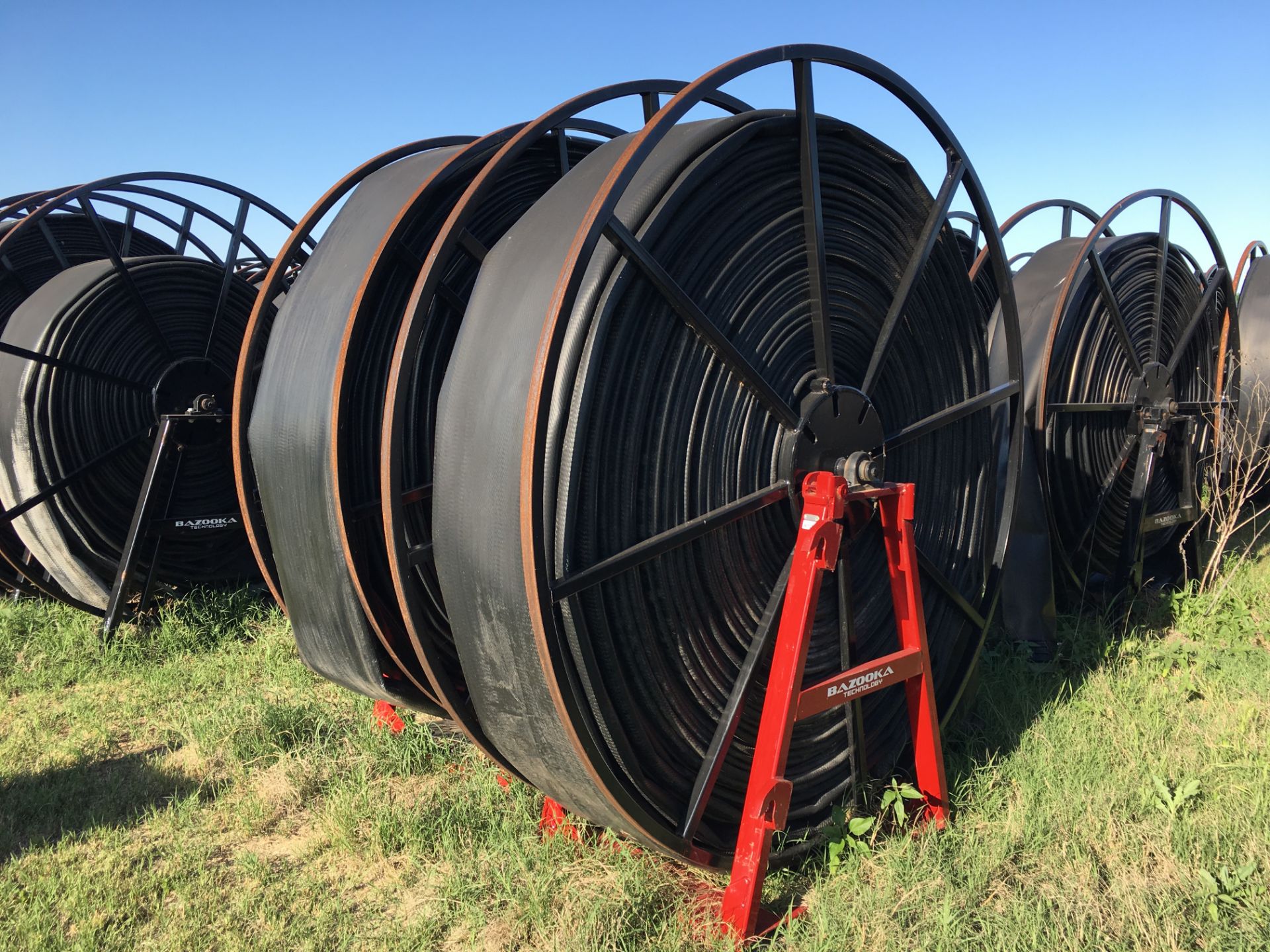 660ft. of 12in. LAY FLAT HOSE ON BAZOOKA HOSE REELS, EACH UNIT NUMBERED SEPARATELY WITH PAINT - Image 16 of 39