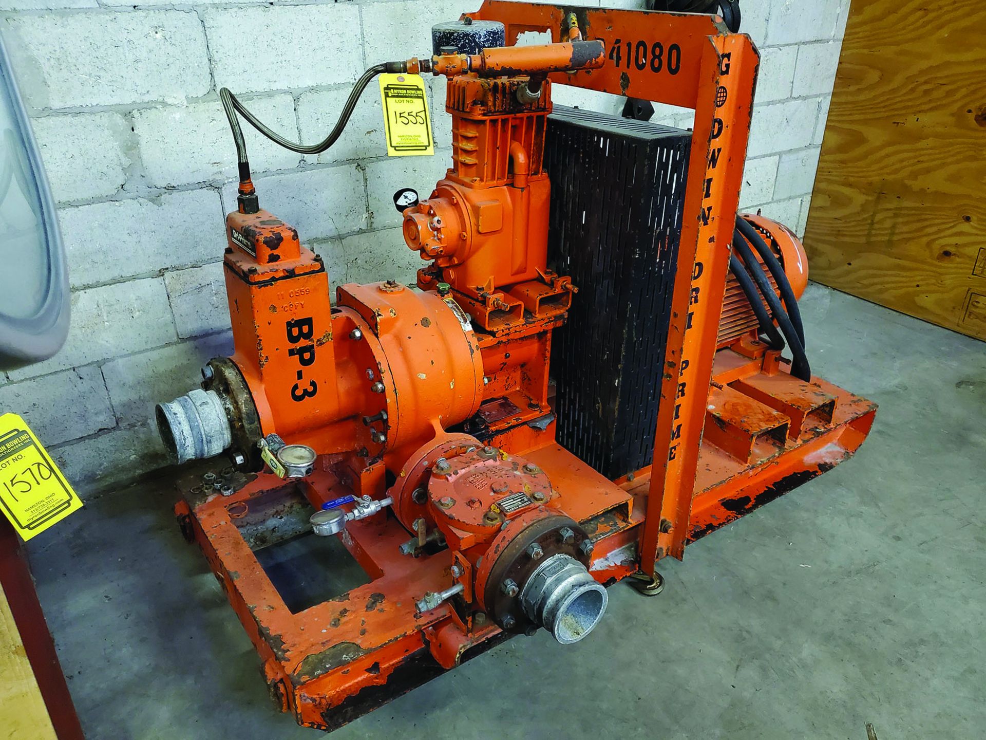 GODWIN 4” LOW HEAD PORTABLE ELECTRIC PUMP, QUINCY 216P COMPRESSOR TOP, TYPE BD150 (FLORIDA) - Image 2 of 5