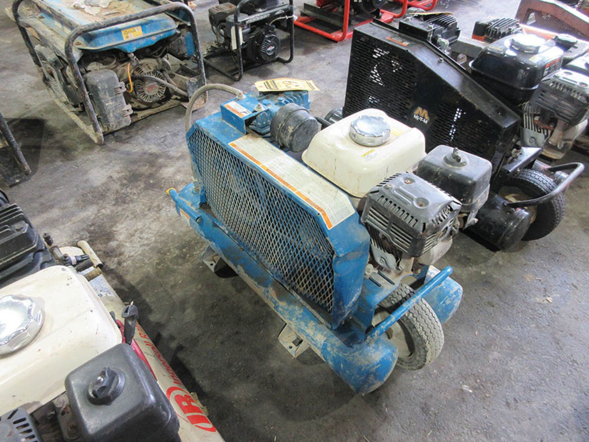 JENNY AIR COMPRESSOR MODEL K5HGA-8P, 8-GAL., 125PSI, HONDA GX200 ENGINE - Image 2 of 2