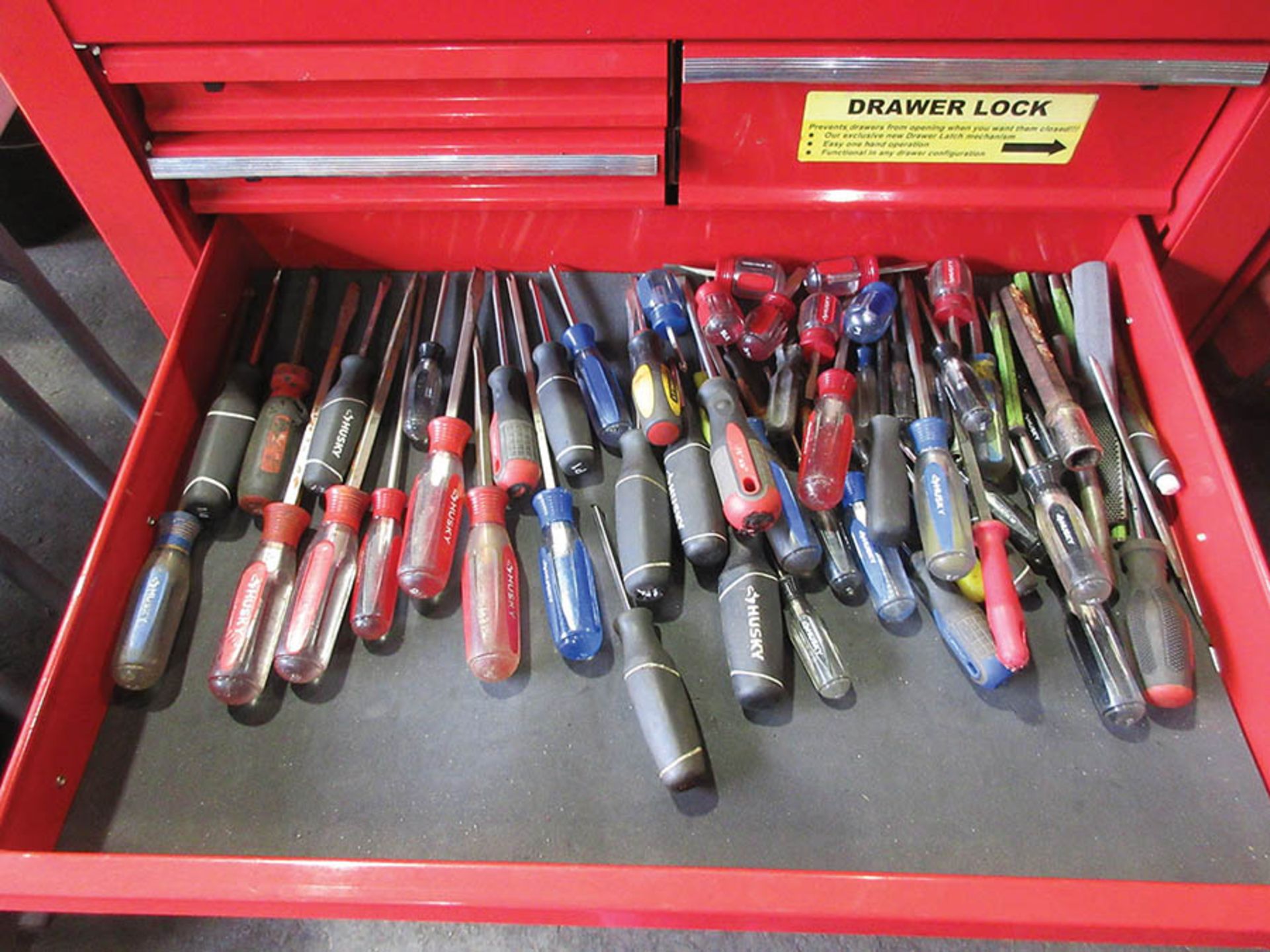 US GENERAL 5-DRAWER TOOL CHEST W/ TOOL CONTENTS & MILWAUKEE, HILTI TOTES - Image 6 of 7